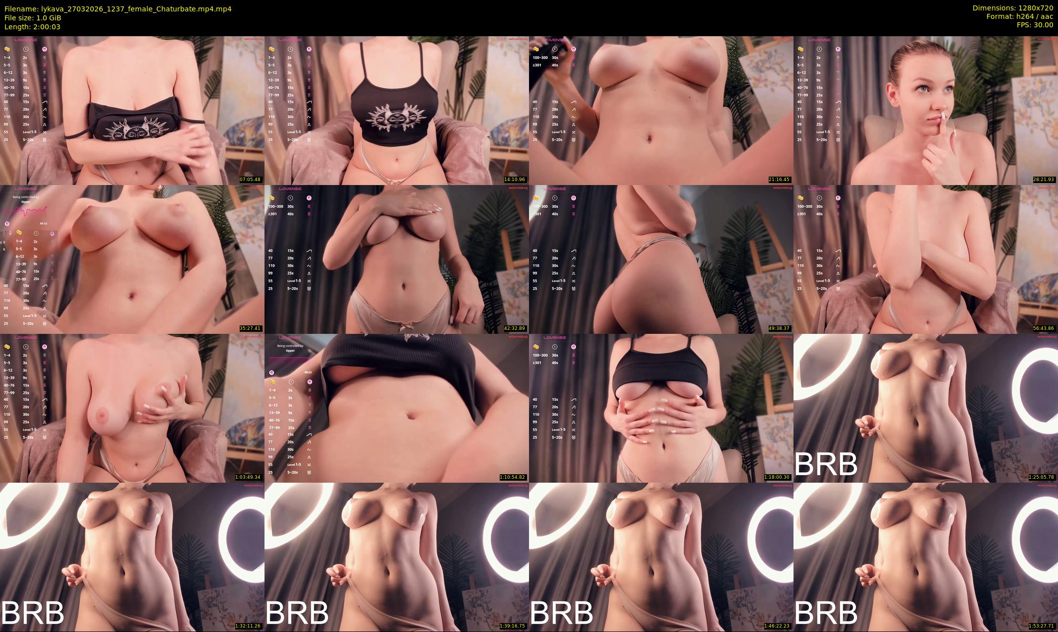 lykava — 121 minute Chaturbate female cam show recording, 720p, Mar 27, 2026