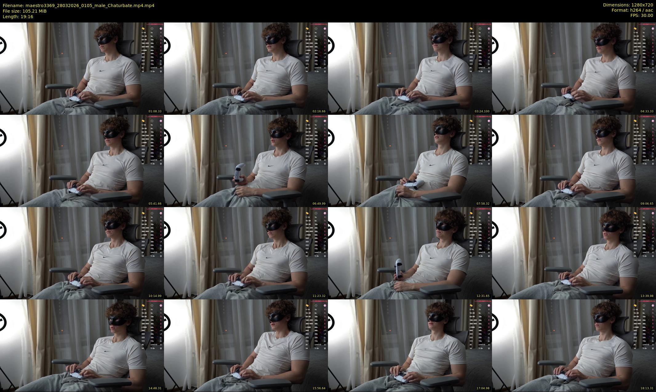 maestro3369 — 20 minute Chaturbate male cam show recording, 720p, Mar 28, 2026