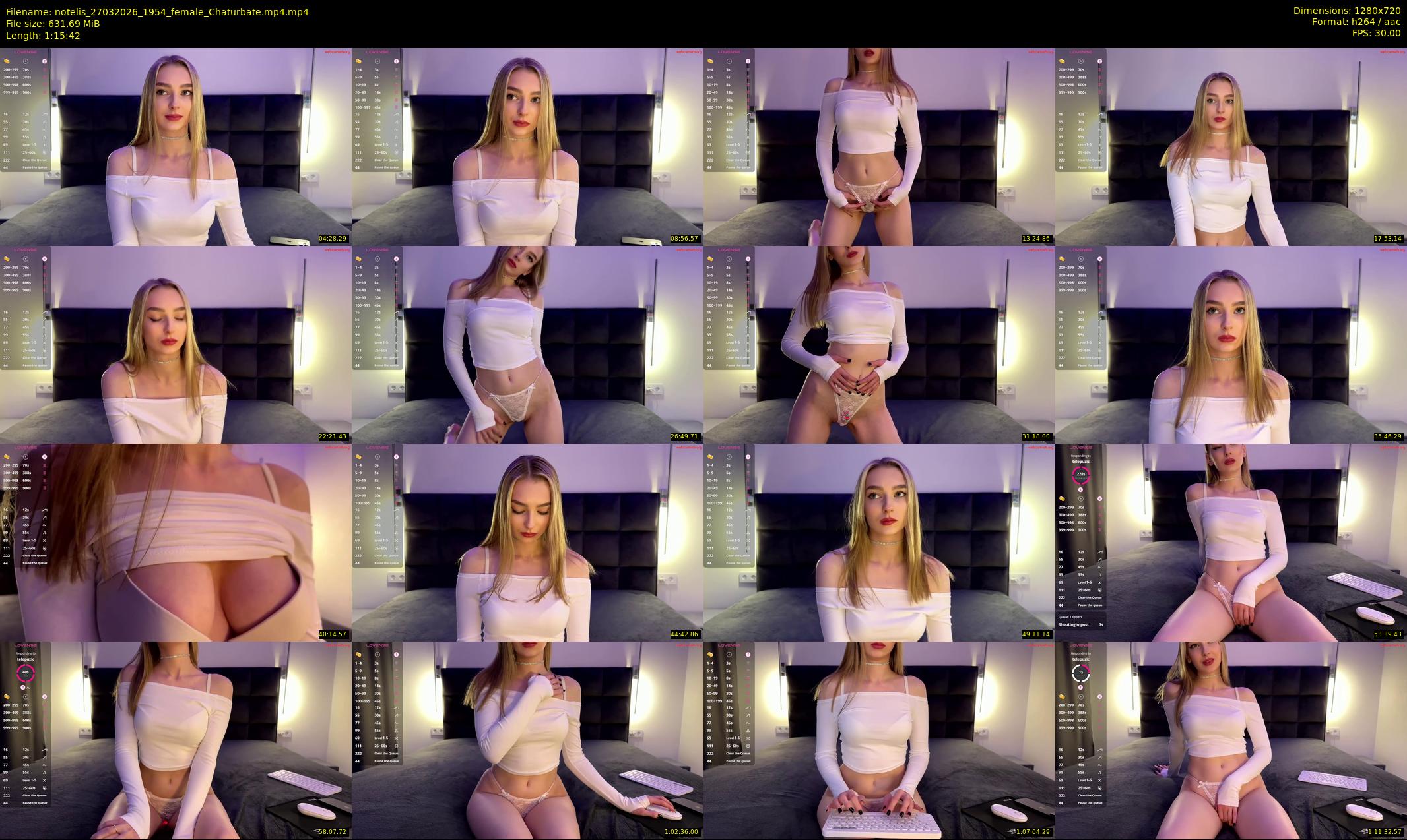 notelis — 76 minute Chaturbate female cam show recording, 720p, Mar 27, 2026