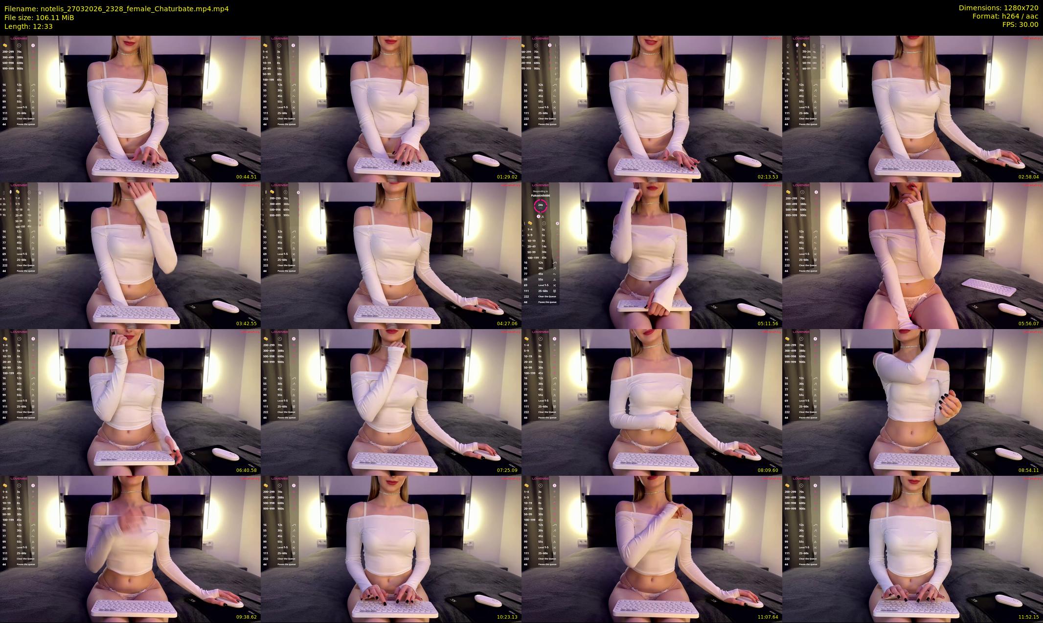 notelis — 13 minute Chaturbate female cam show recording, 720p, Mar 27, 2026