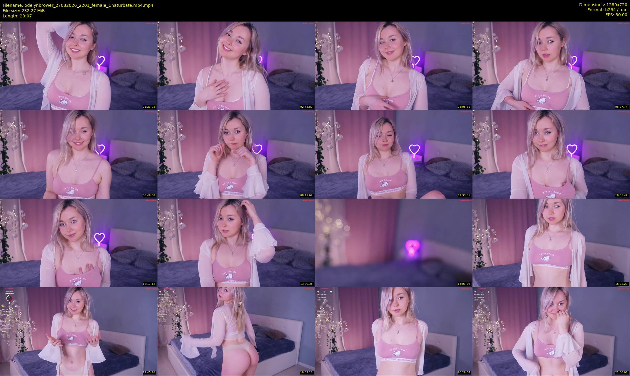 odelynbrower — 24 minute Chaturbate female cam show recording, 720p, Mar 27, 2026