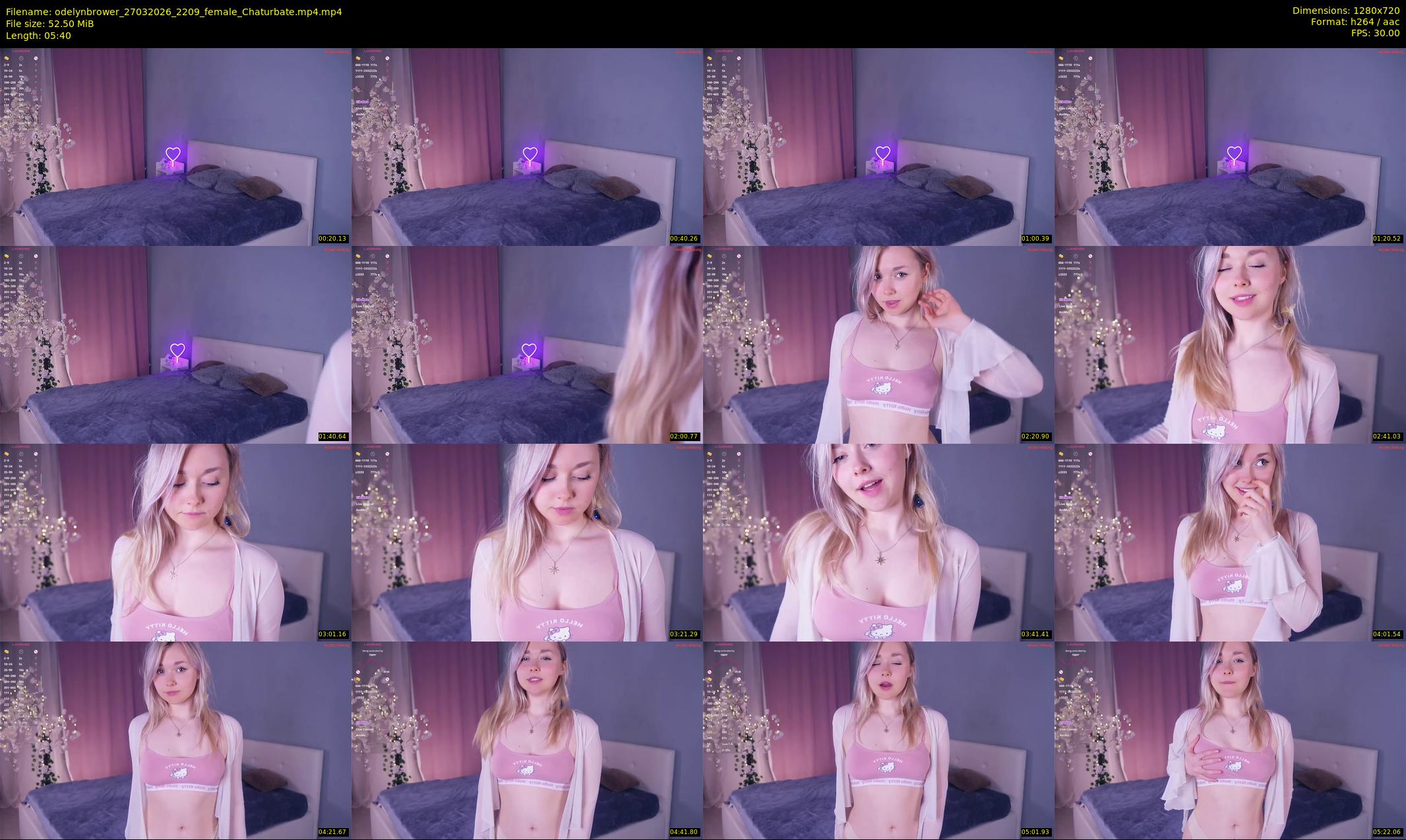 odelynbrower — 6 minute Chaturbate female cam show recording, 720p, Mar 27, 2026