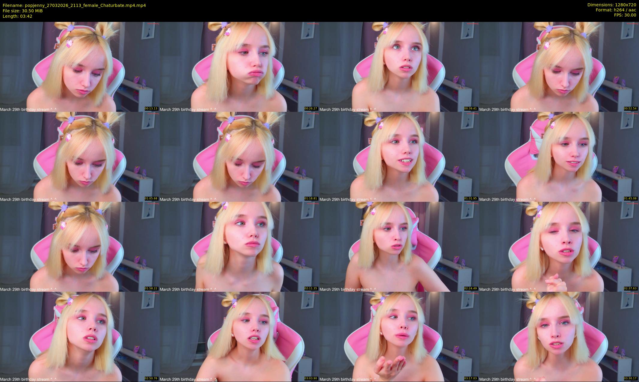 popjenny — 4 minute Chaturbate female cam show recording, 720p, Mar 27, 2026