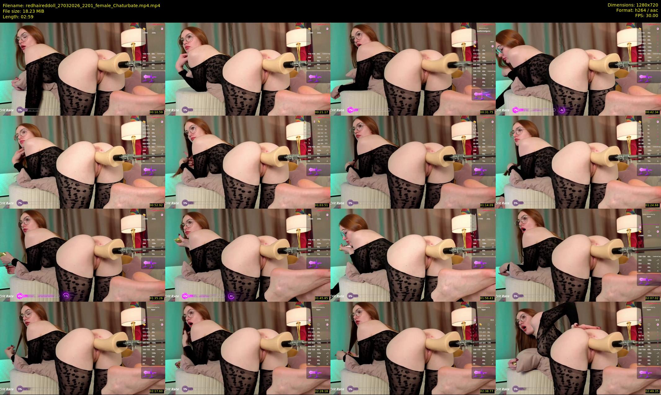redhaireddoll — 3 minute Chaturbate female cam show recording, 720p, Mar 27, 2026