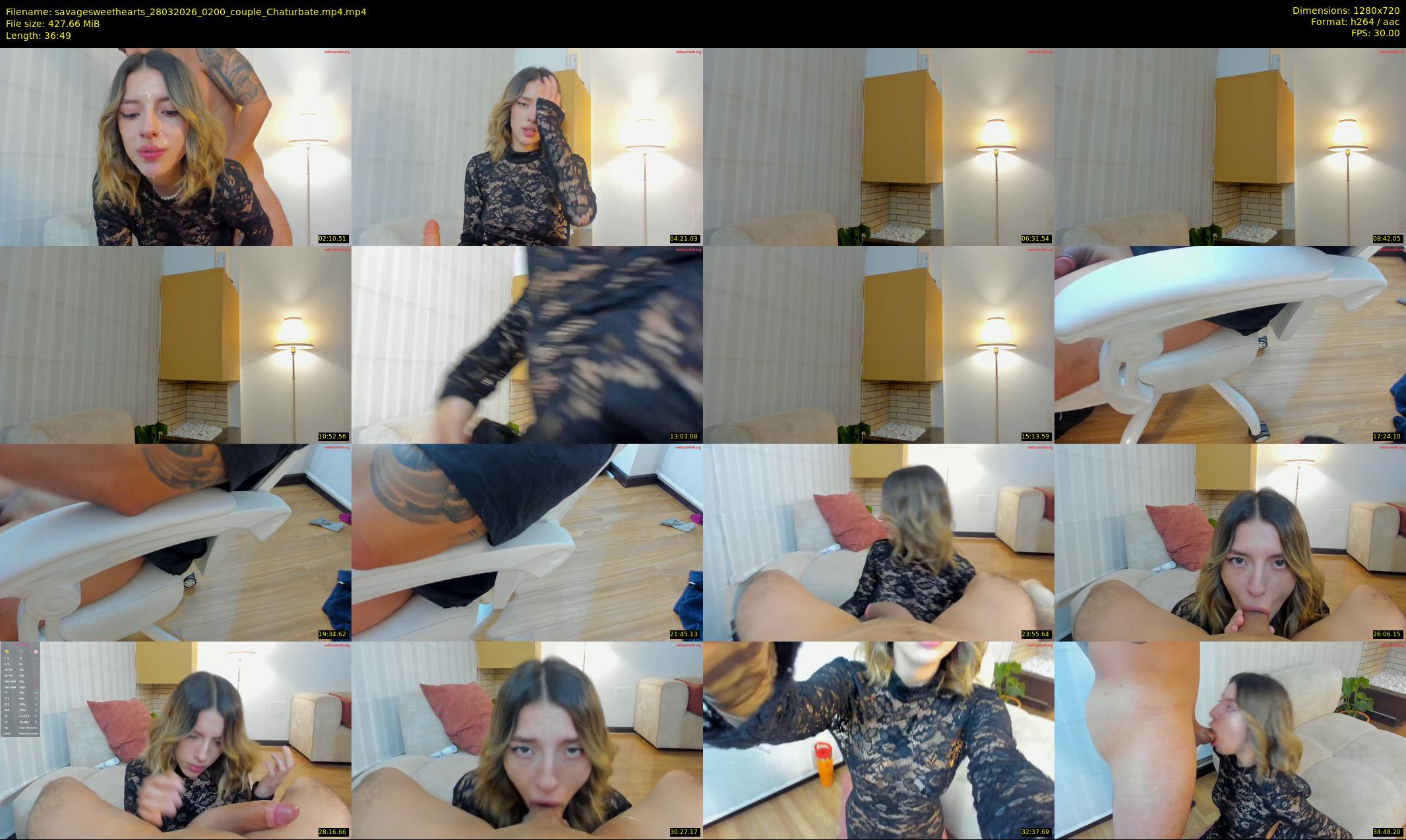 savagesweethearts — 37 minute Chaturbate couple cam show recording, 720p, Mar 28, 2026