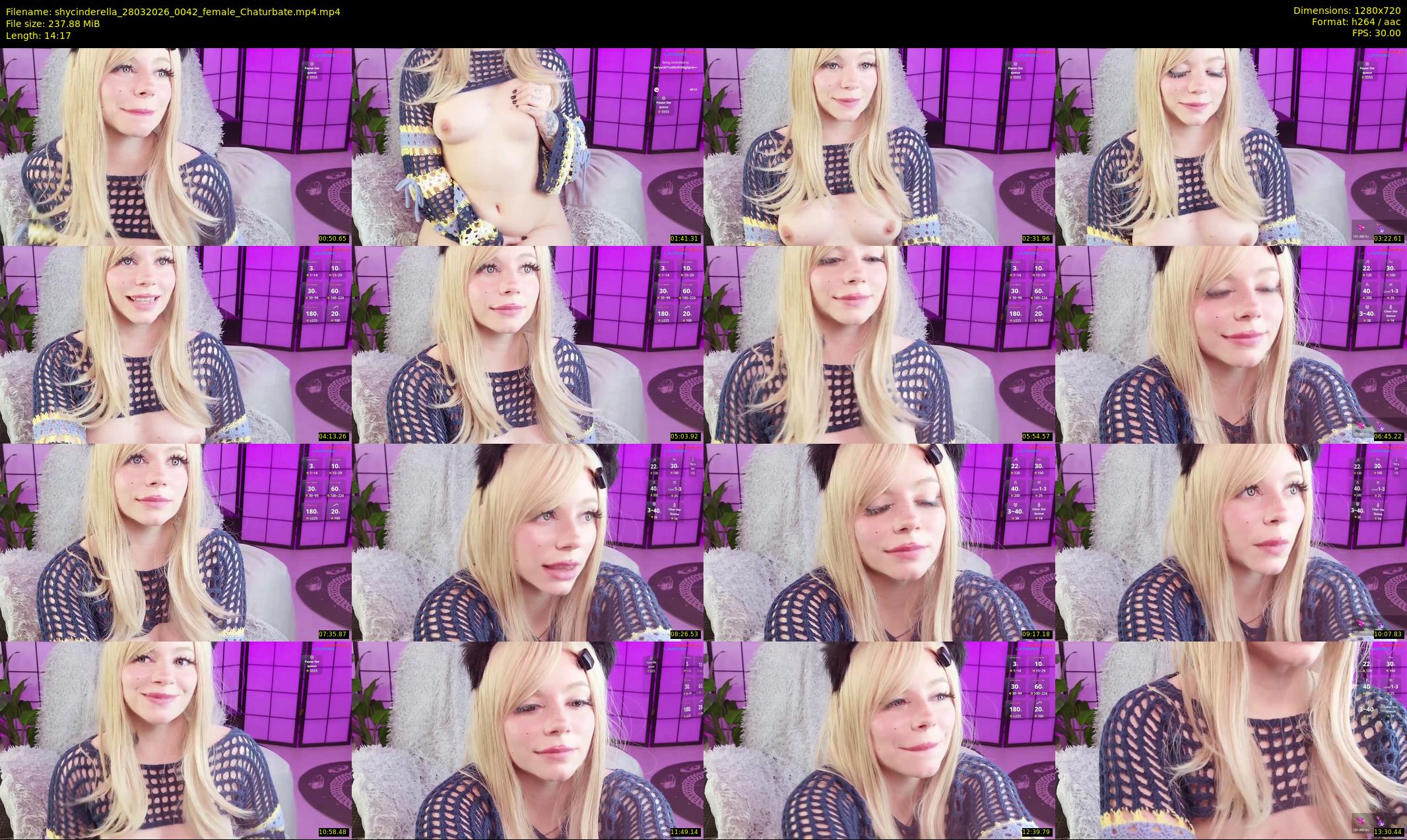 shycinderella — 15 minute Chaturbate female cam show recording, 720p, Mar 28, 2026