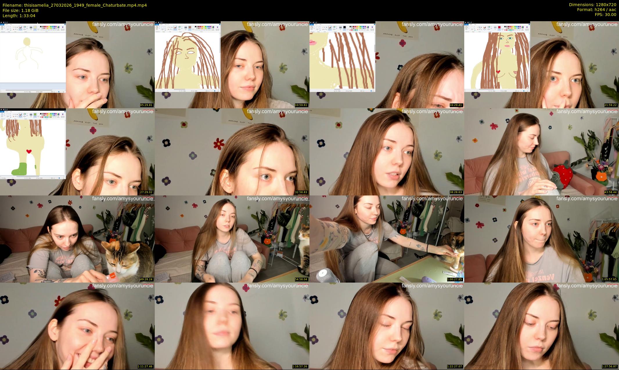 thisisamelia — 94 minute Chaturbate female cam show recording, 720p, Mar 27, 2026