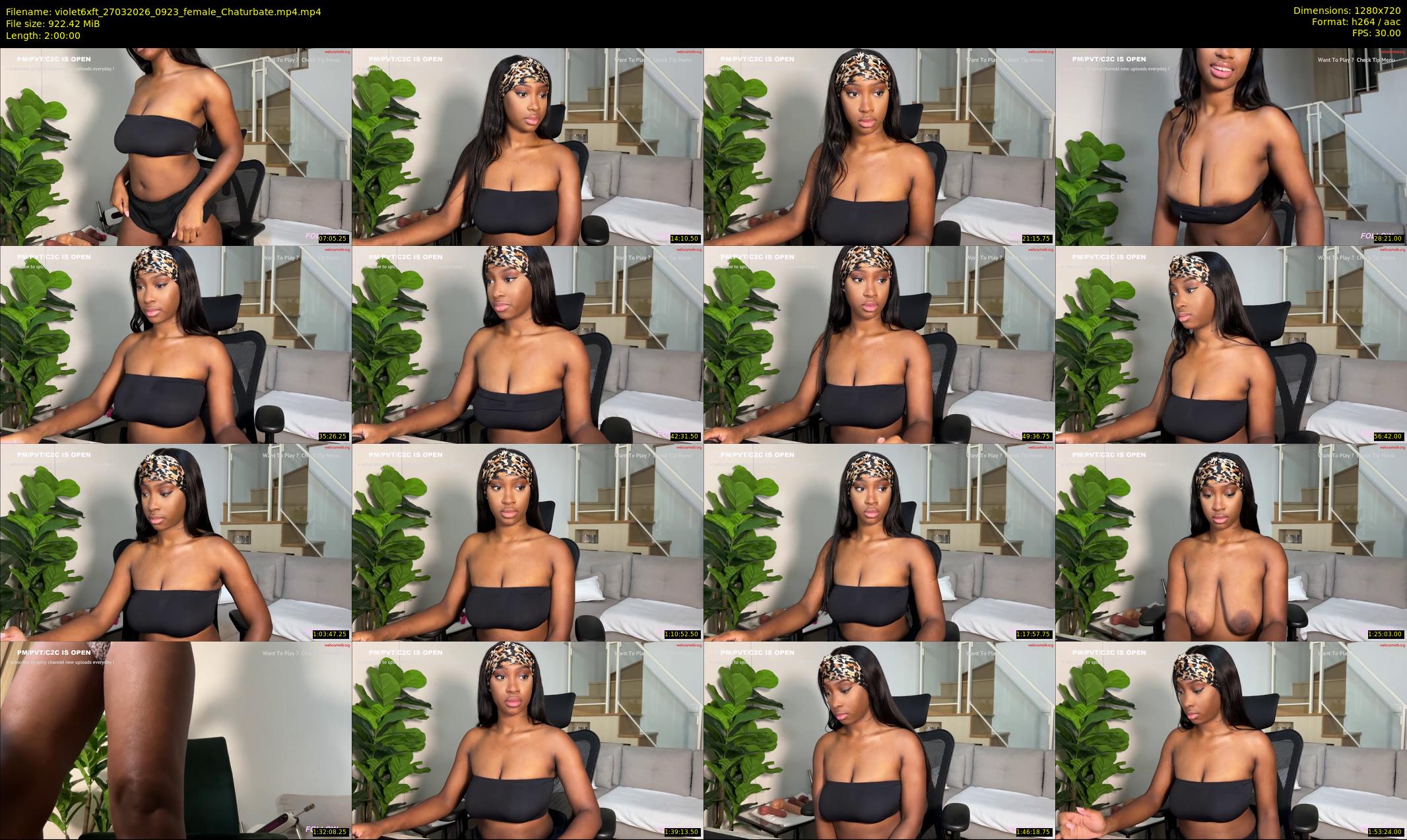 violet6xft — 120 minute Chaturbate female cam show recording, 720p, Mar 27, 2026