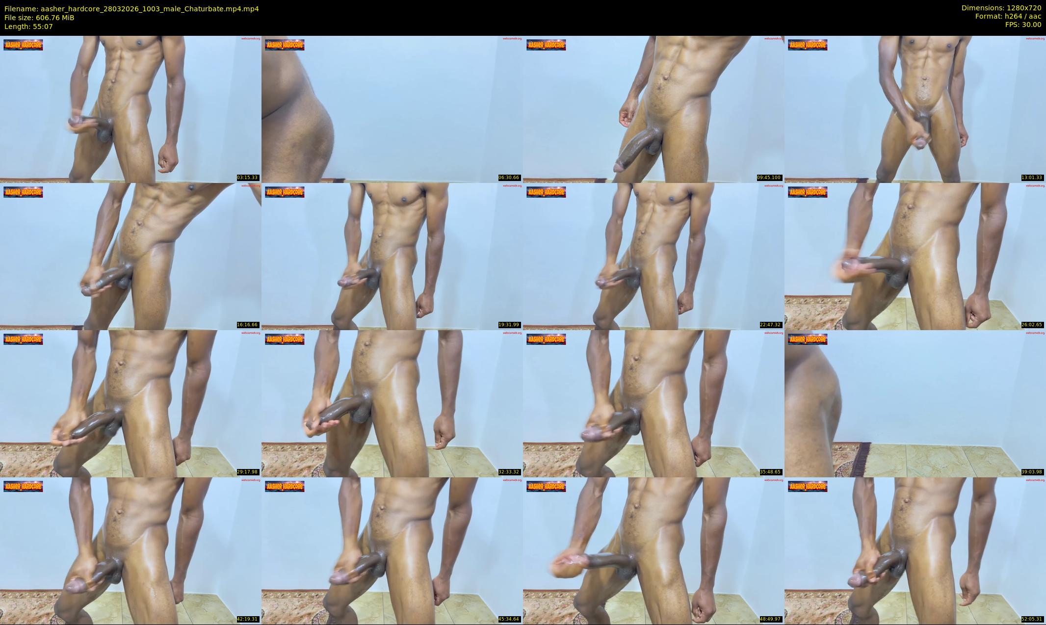 aasher_hardcore — 56 minute Chaturbate male cam show recording, 720p, Mar 28, 2026