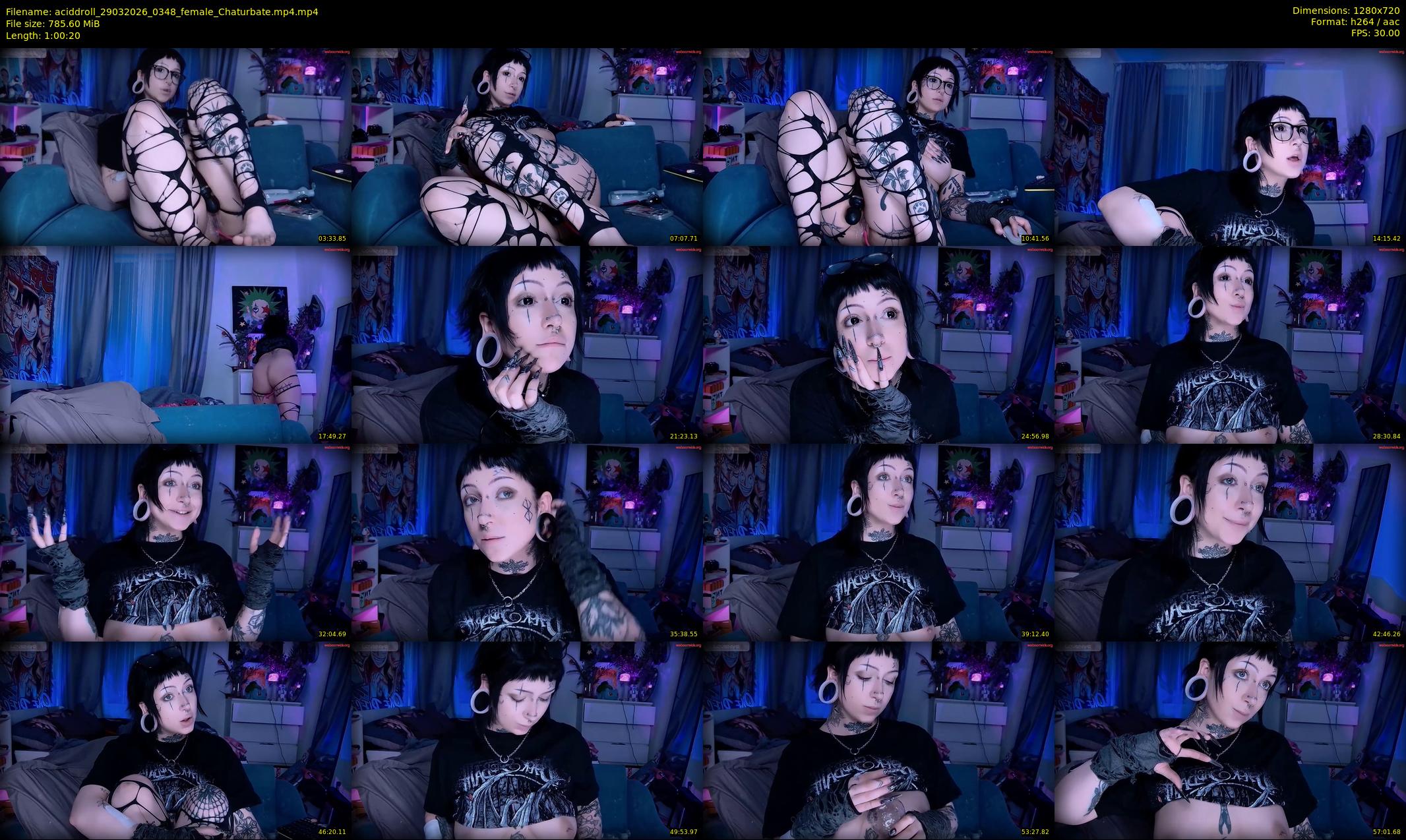 aciddroll — 61 minute Chaturbate female cam show recording, 720p, Mar 29, 2026