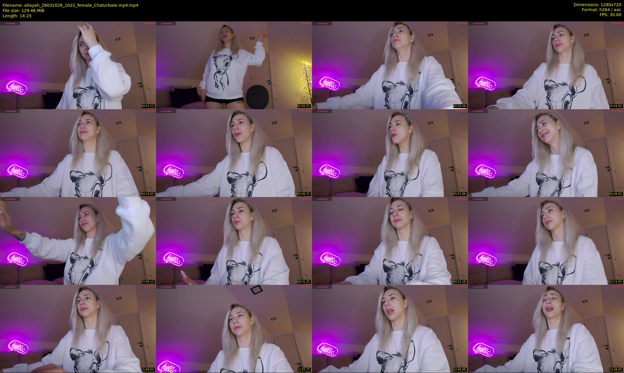 allayah — 15 minute Chaturbate female cam show recording, 720p, Mar 28, 2026