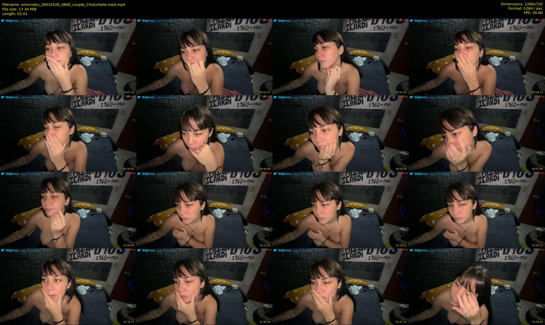 amorxdos — 3 minute Chaturbate couple cam show recording, 720p, Mar 28, 2026