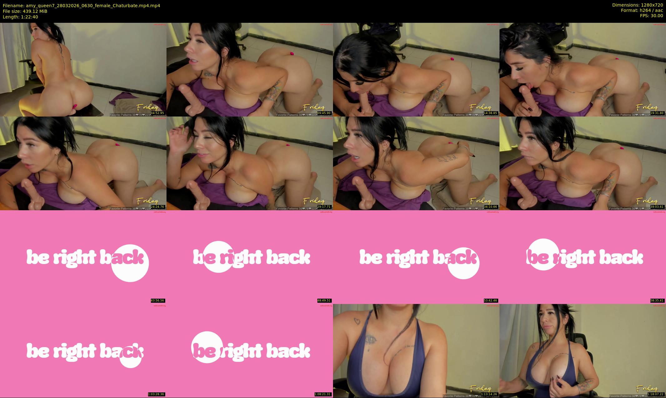 amy_queen7 — 83 minute Chaturbate female cam show recording, 720p, Mar 28, 2026