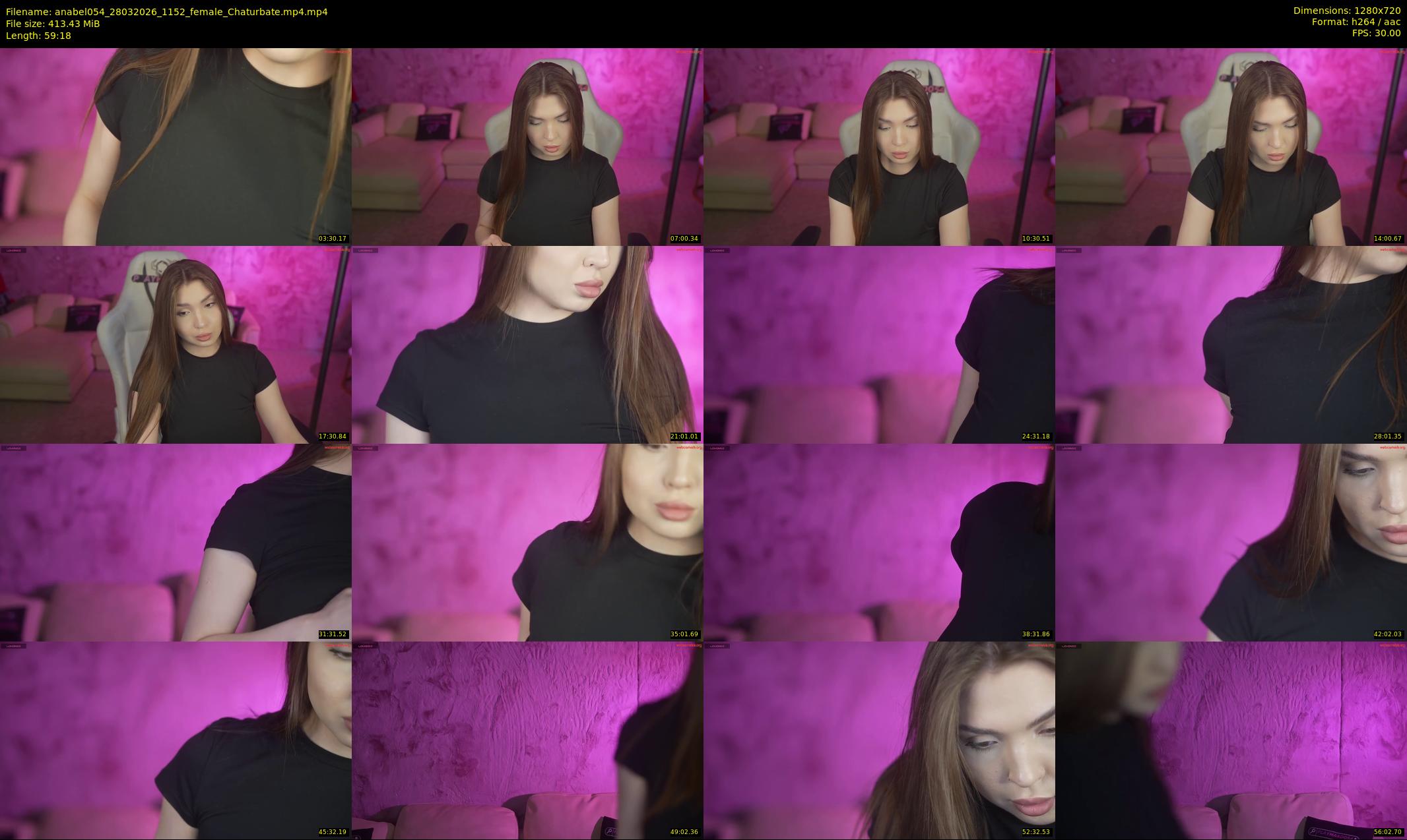 anabel054 — 60 minute Chaturbate female cam show recording, 720p, Mar 28, 2026