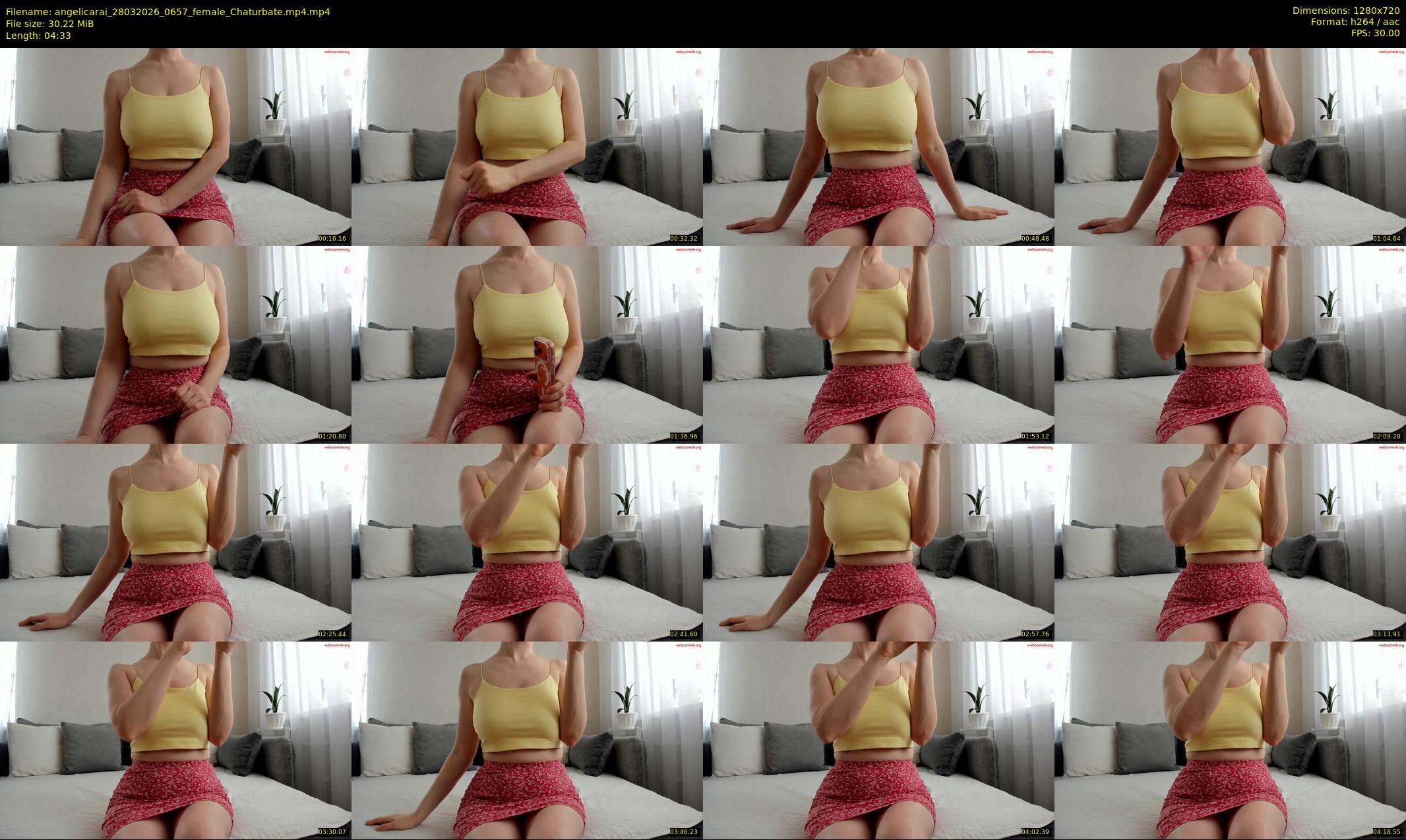 angelicarai — 5 minute Chaturbate female cam show recording, 720p, Mar 28, 2026
