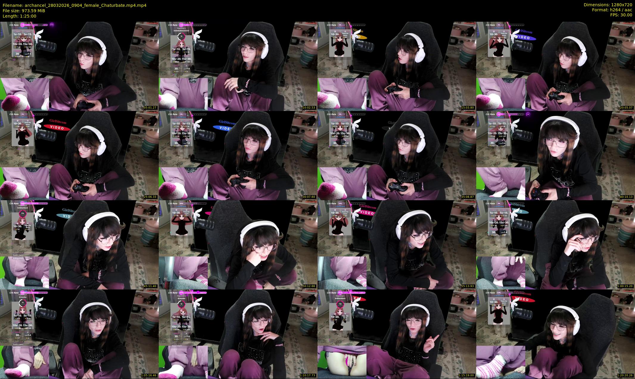 archancel — 85 minute Chaturbate female cam show recording, 720p, Mar 28, 2026