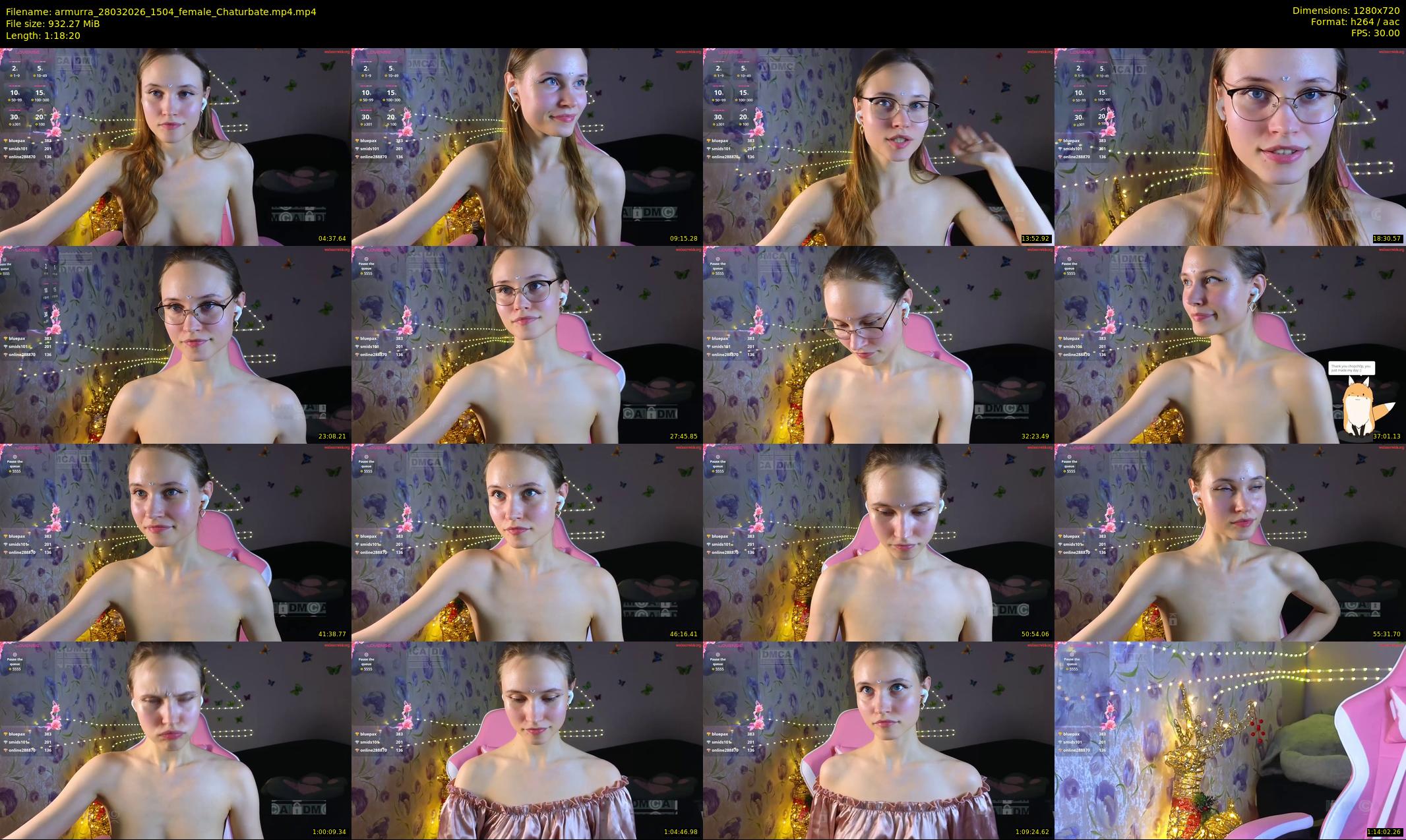 armurra — 79 minute Chaturbate female cam show recording, 720p, Mar 28, 2026