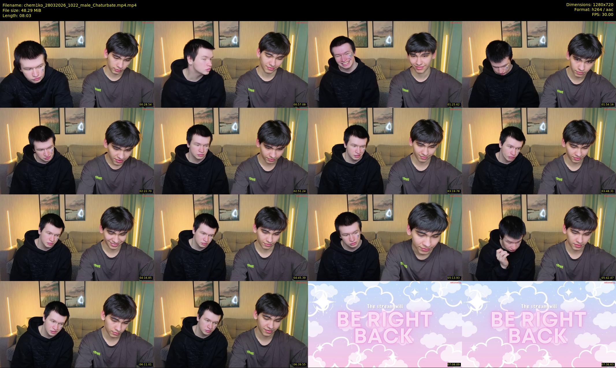 chem1ko — 9 minute Chaturbate male cam show recording, 720p, Mar 28, 2026
