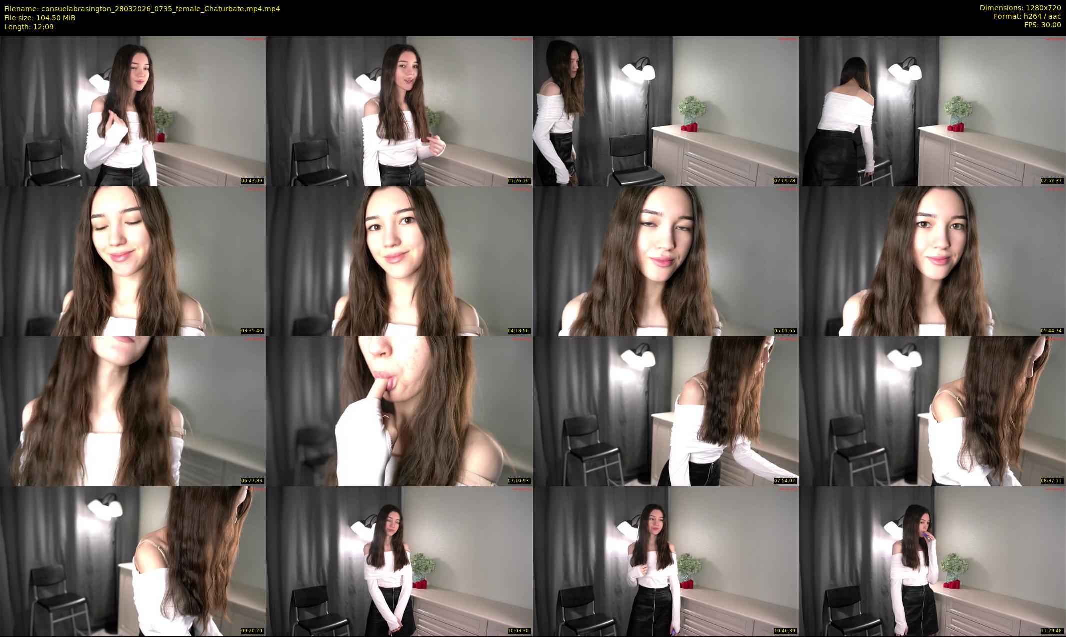 consuelabrasington — 13 minute Chaturbate female cam show recording, 720p, Mar 28, 2026