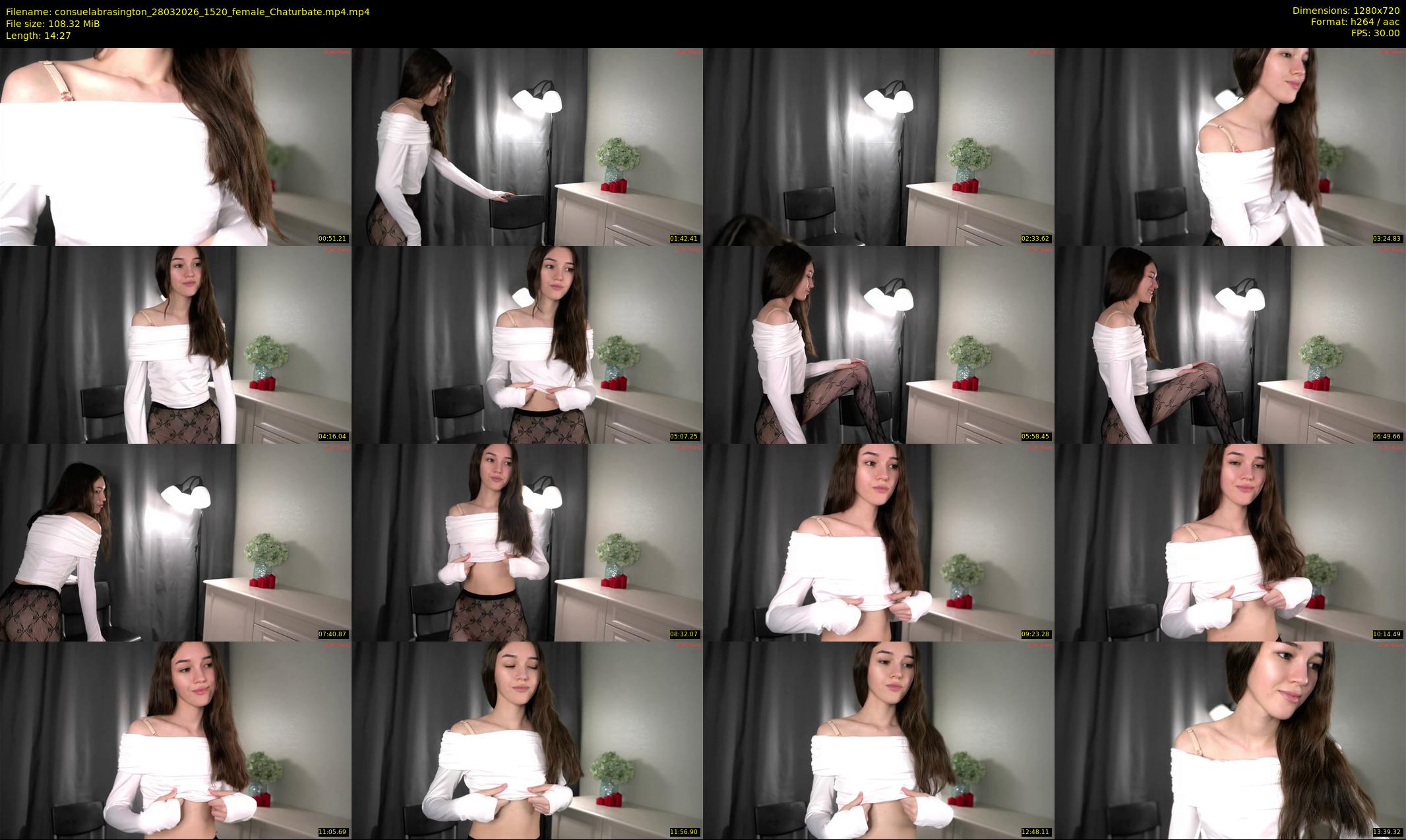 consuelabrasington — 15 minute Chaturbate female cam show recording, 720p, Mar 28, 2026