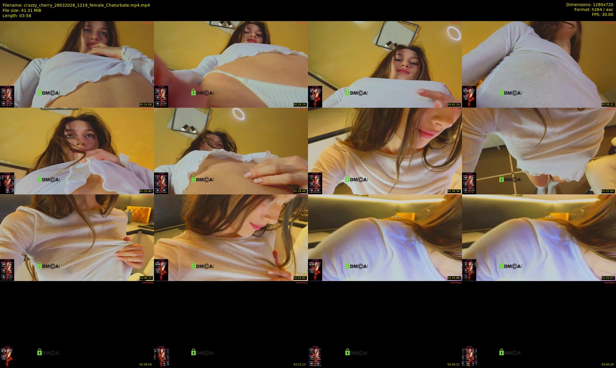 crazzy_cherry — 4 minute Chaturbate female cam show recording, 720p, Mar 28, 2026