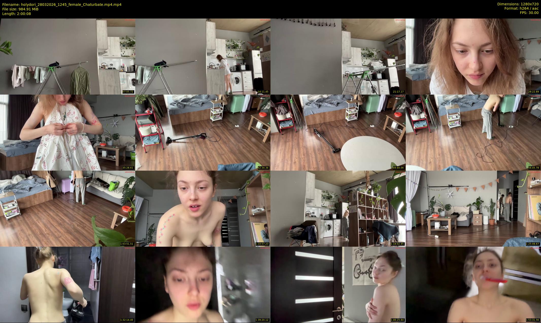 holydori — 121 minute Chaturbate female cam show recording, 720p, Mar 28, 2026