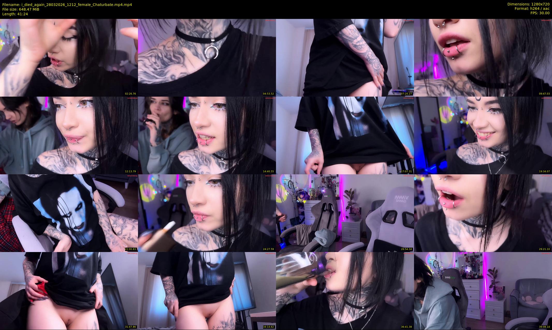 i_died_again — 42 minute Chaturbate female cam show recording, 720p, Mar 28, 2026