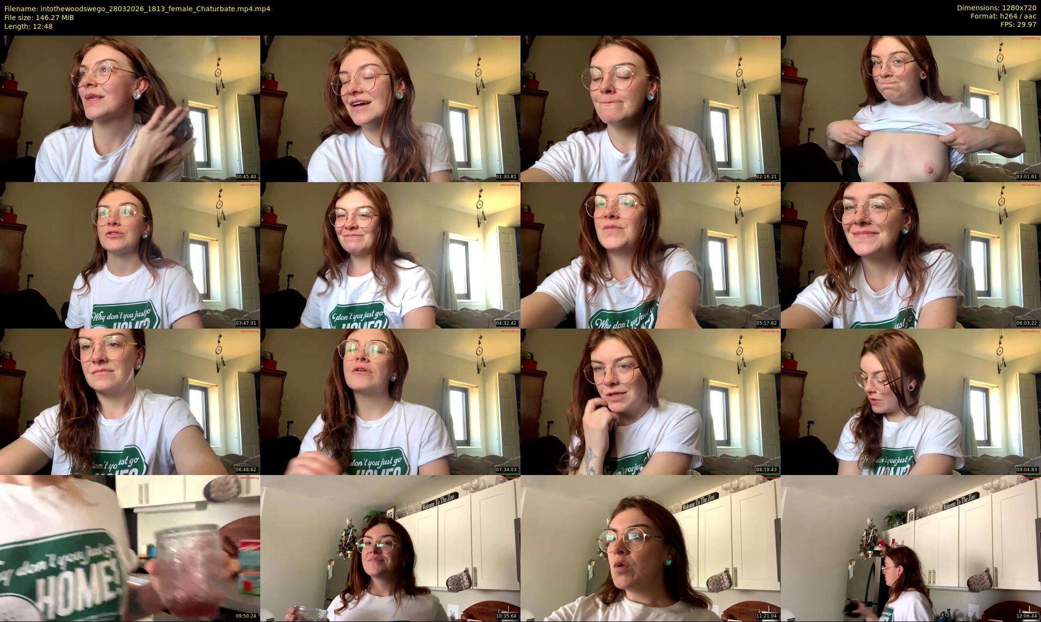 intothewoodswego — 13 minute Chaturbate female cam show recording, 720p, Mar 28, 2026