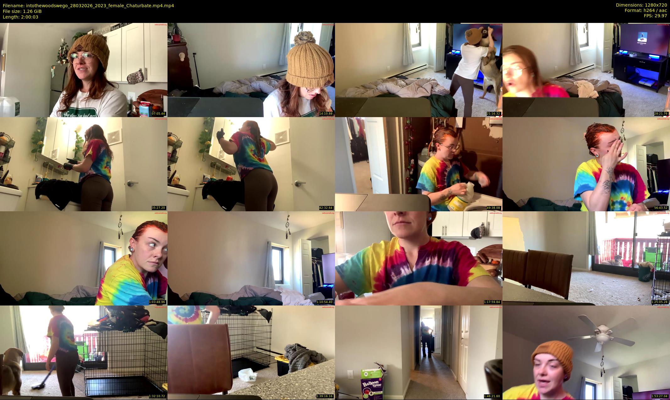 intothewoodswego — 121 minute Chaturbate female cam show recording, 720p, Mar 28, 2026