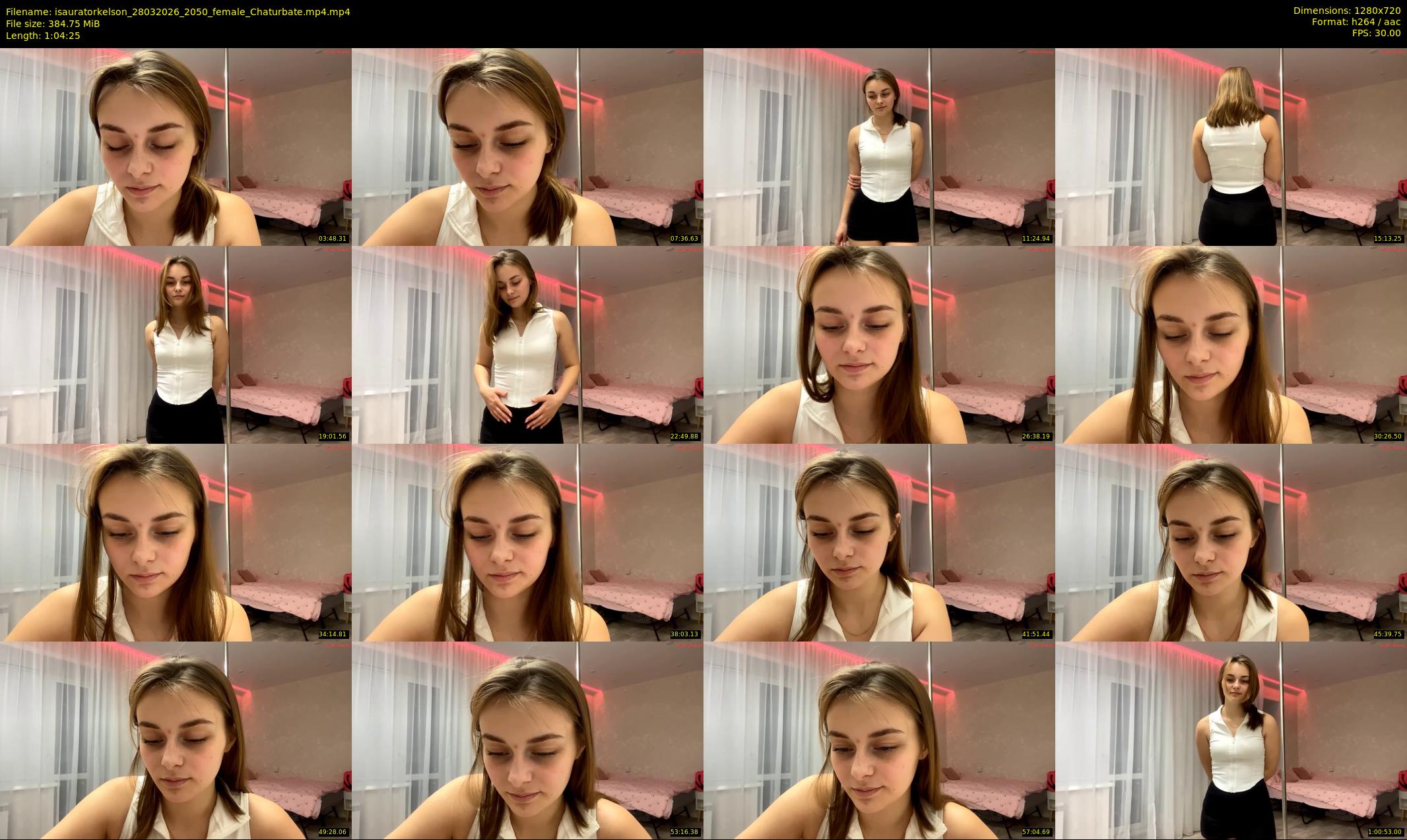 isauratorkelson — 65 minute Chaturbate female cam show recording, 720p, Mar 28, 2026