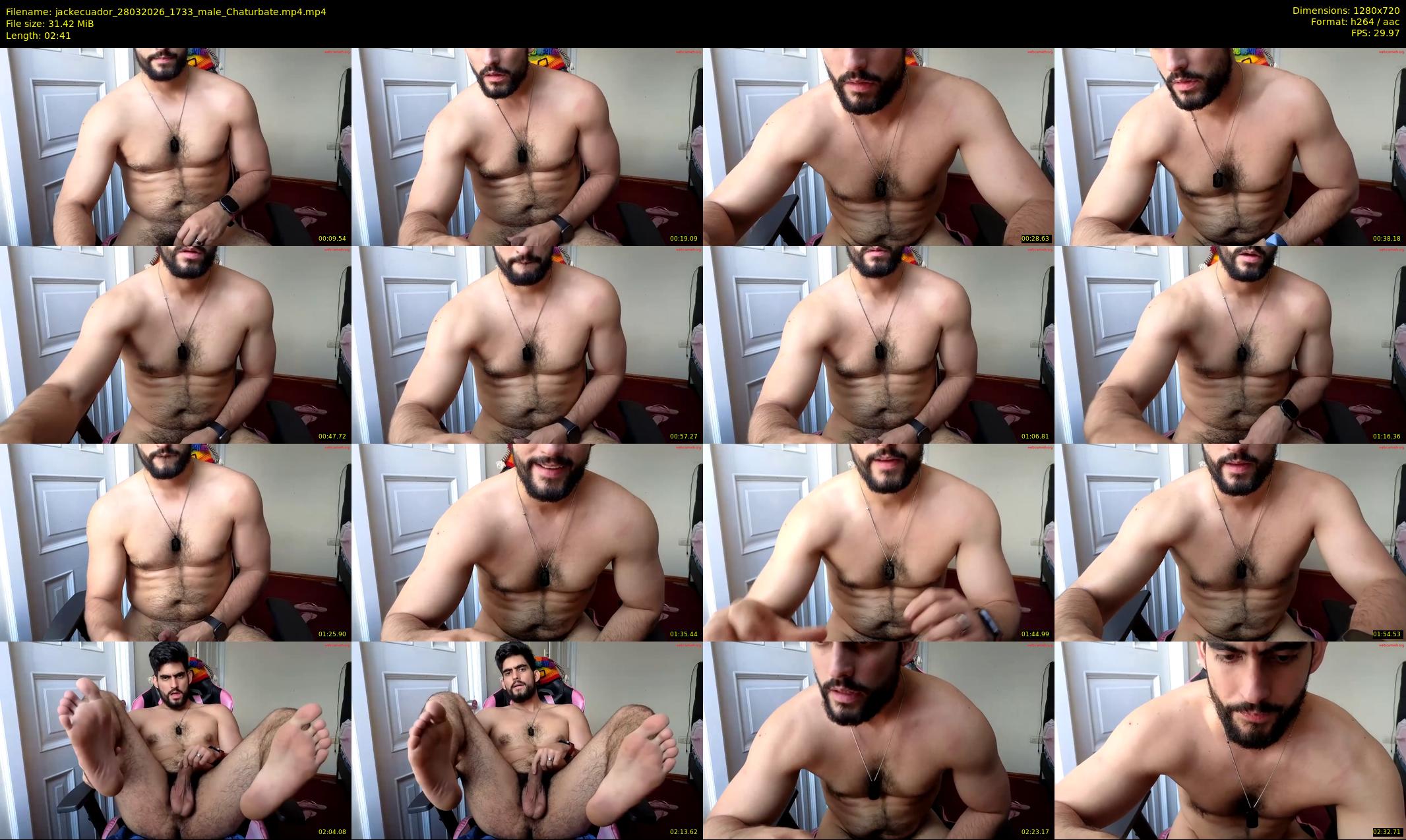 jackecuador — 3 minute Chaturbate male cam show recording, 720p, Mar 28, 2026