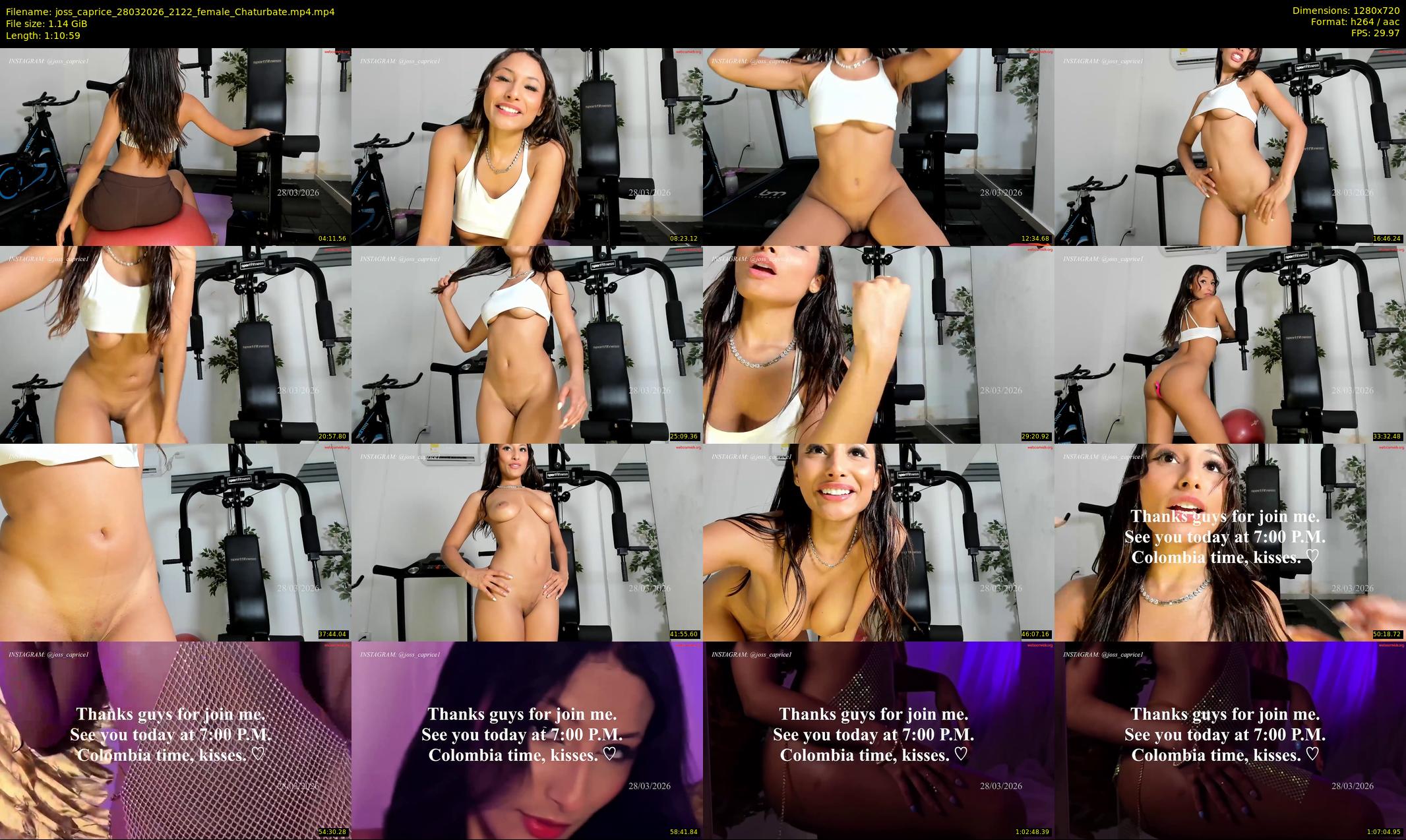 joss_caprice — 71 minute Chaturbate female cam show recording, 720p, Mar 28, 2026