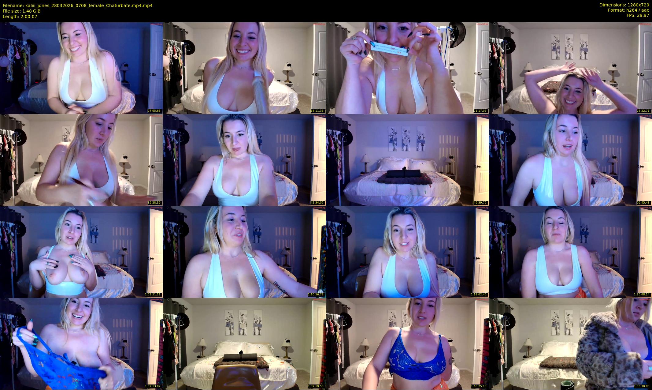 kaliii_jones — 121 minute Chaturbate female cam show recording, 720p, Mar 28, 2026