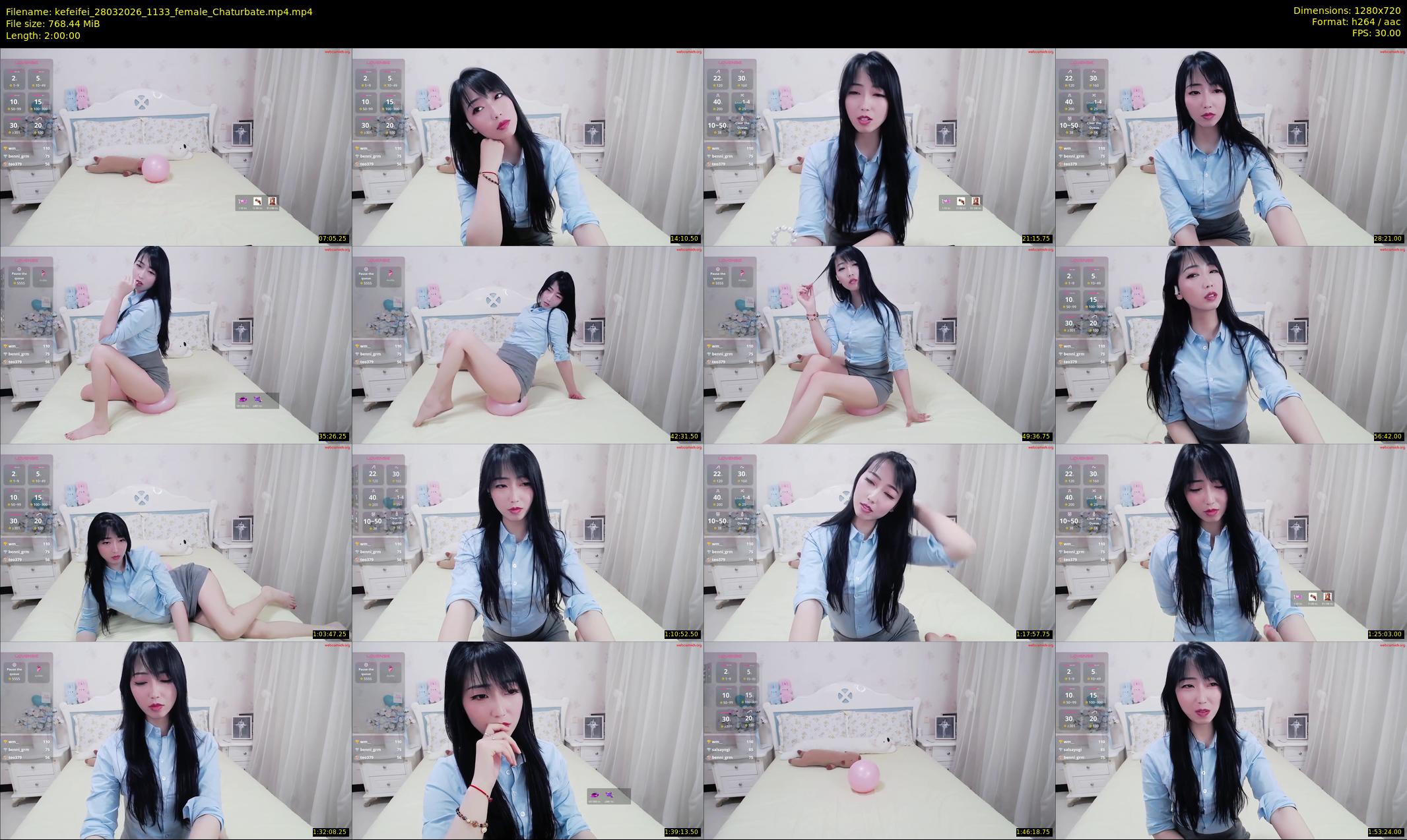 kefeifei — 120 minute Chaturbate female cam show recording, 720p, Mar 28, 2026