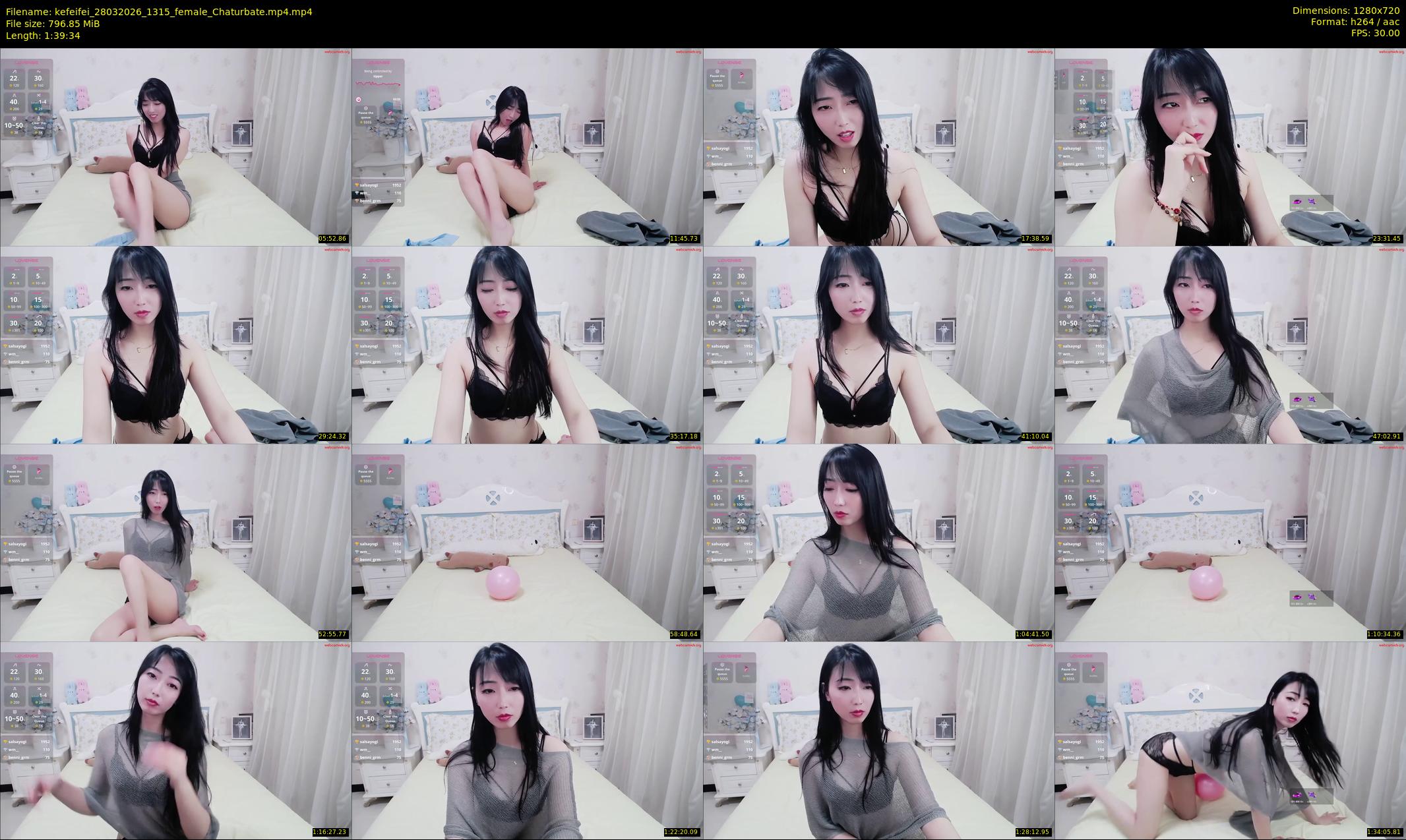 kefeifei — 100 minute Chaturbate female cam show recording, 720p, Mar 28, 2026