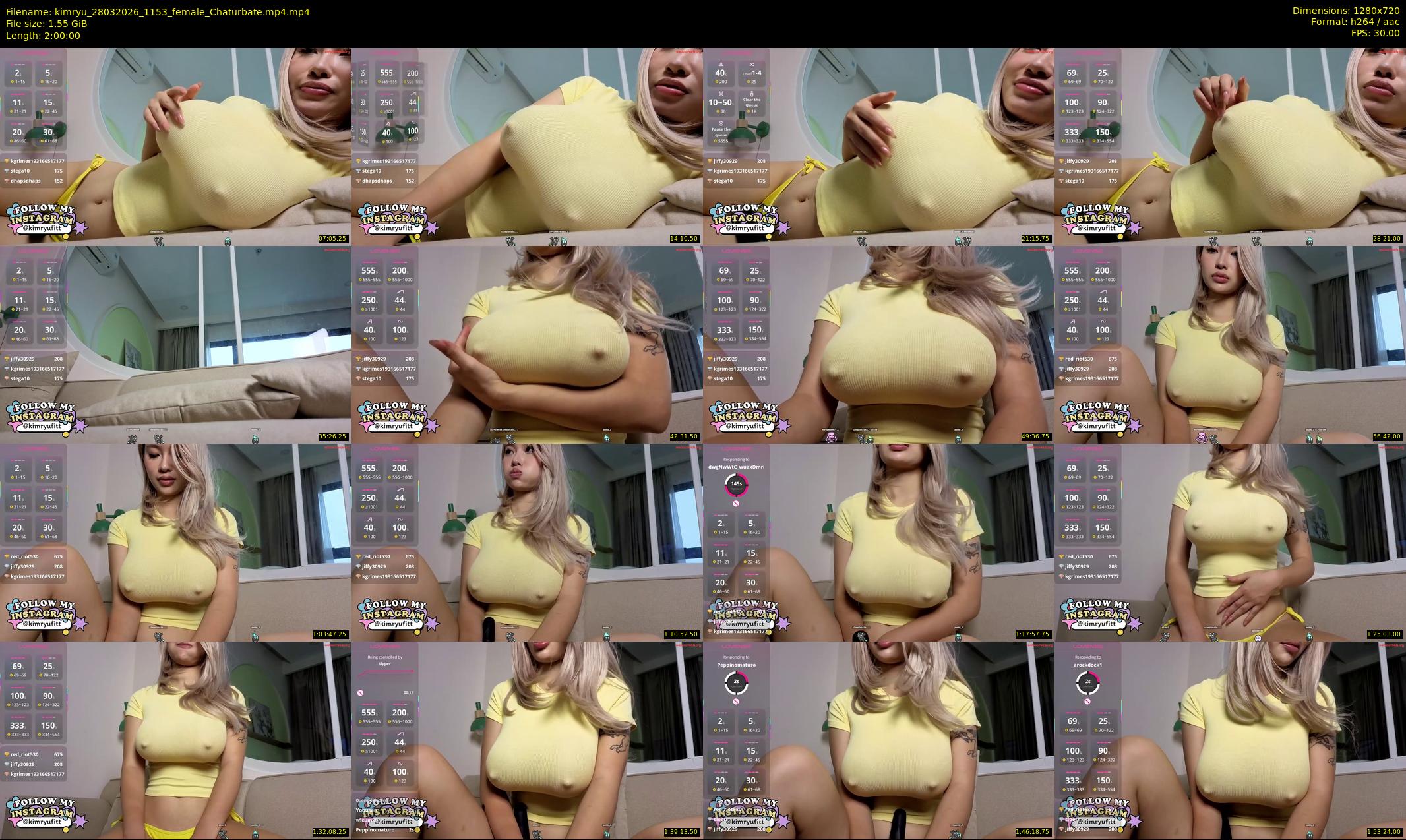kimryu — 120 minute Chaturbate female cam show recording, 720p, Mar 28, 2026