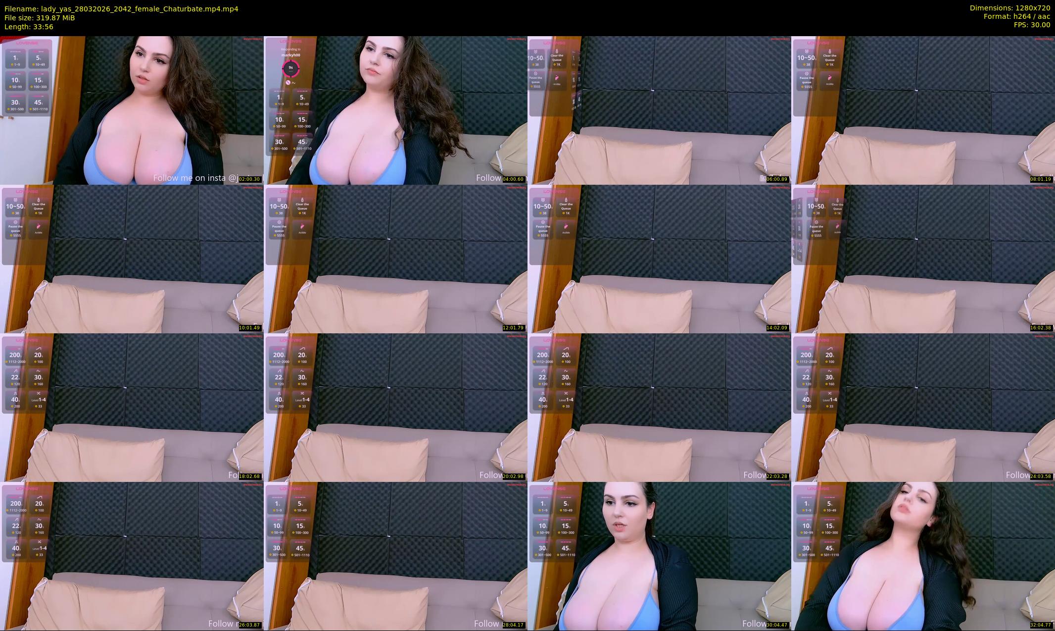 lady_yas — 34 minute Chaturbate female cam show recording, 720p, Mar 28, 2026