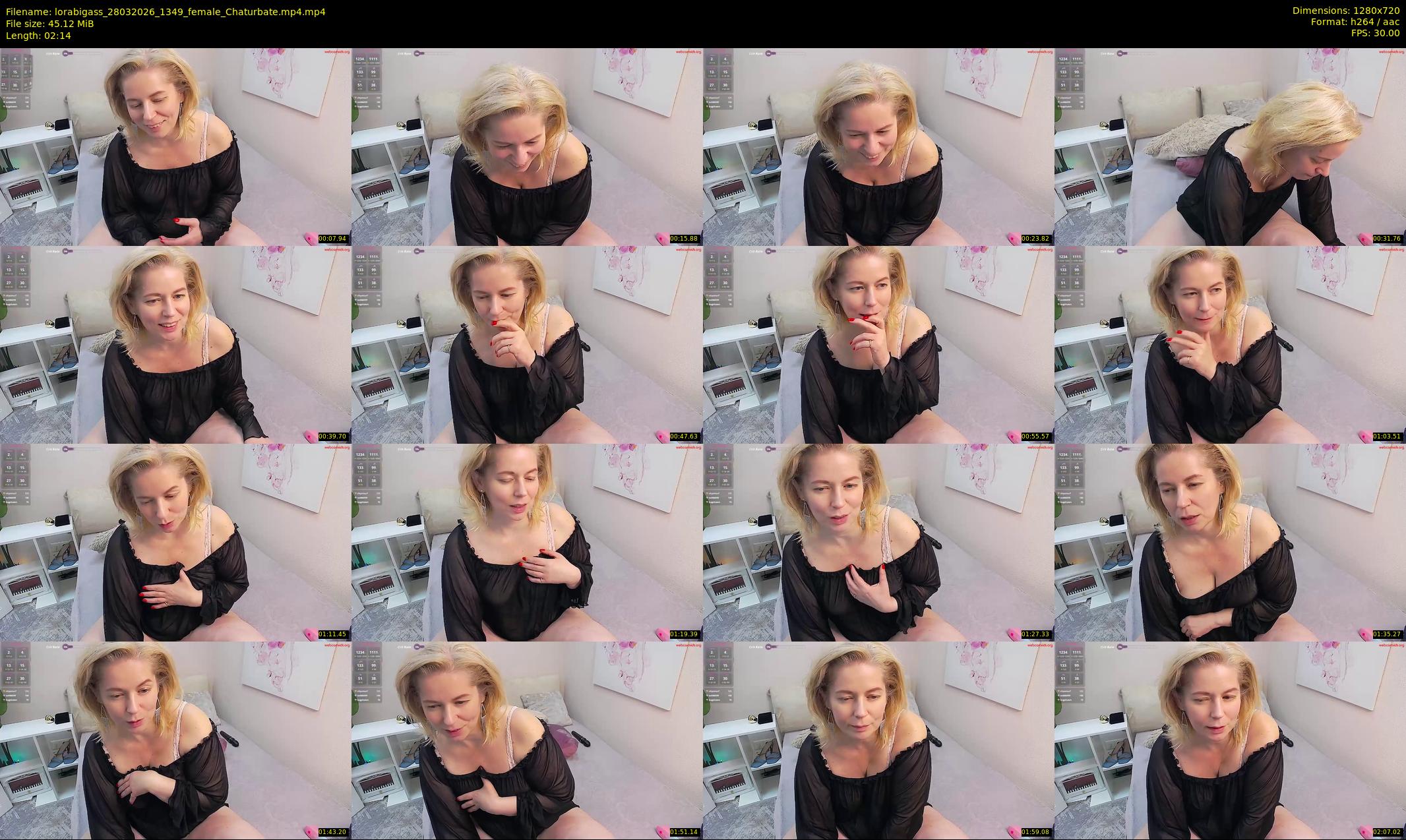 lorabigass — 3 minute Chaturbate female cam show recording, 720p, Mar 28, 2026