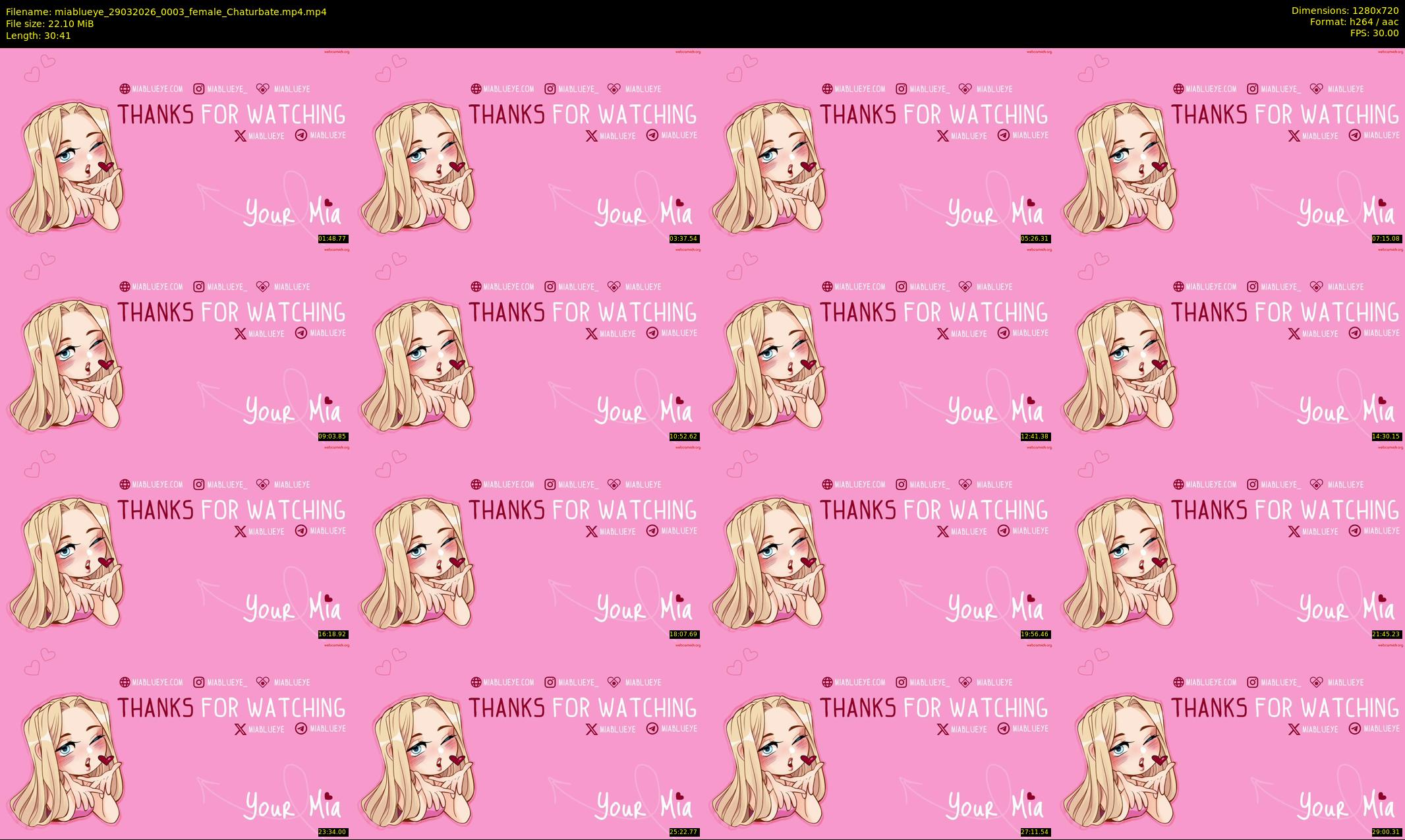 miablueye — 31 minute Chaturbate female cam show recording, 720p, Mar 29, 2026