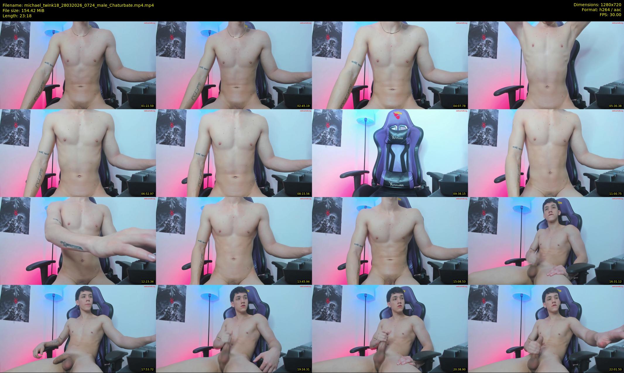 michael_twink18 — 24 minute Chaturbate male cam show recording, 720p, Mar 28, 2026