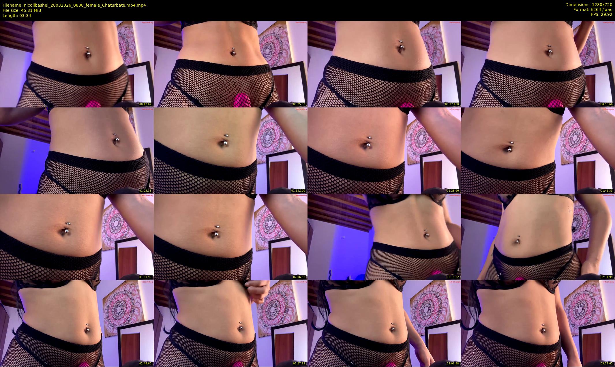 nicollbashel — 4 minute Chaturbate female cam show recording, 720p, Mar 28, 2026