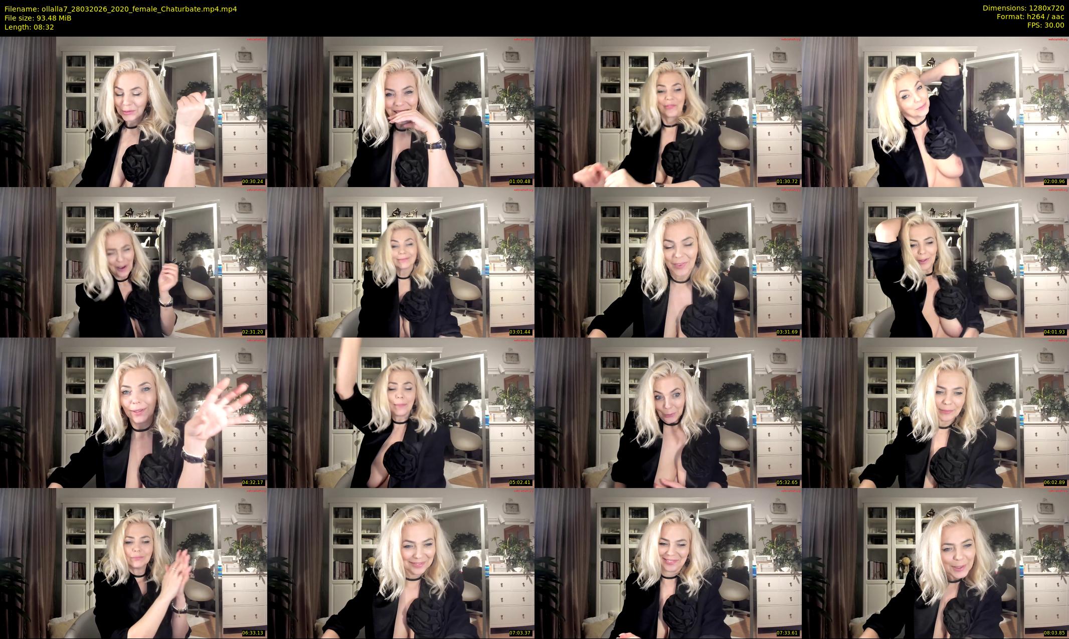 ollalla7 — 9 minute Chaturbate female cam show recording, 720p, Mar 28, 2026