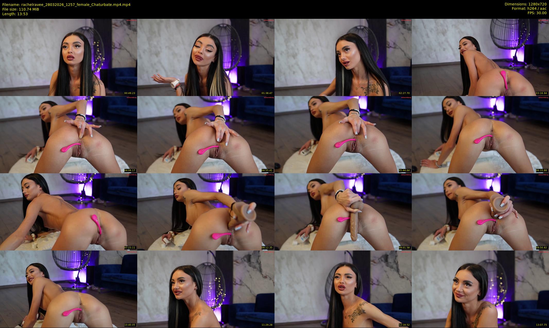 rachelravee — 14 minute Chaturbate female cam show recording, 720p, Mar 28, 2026