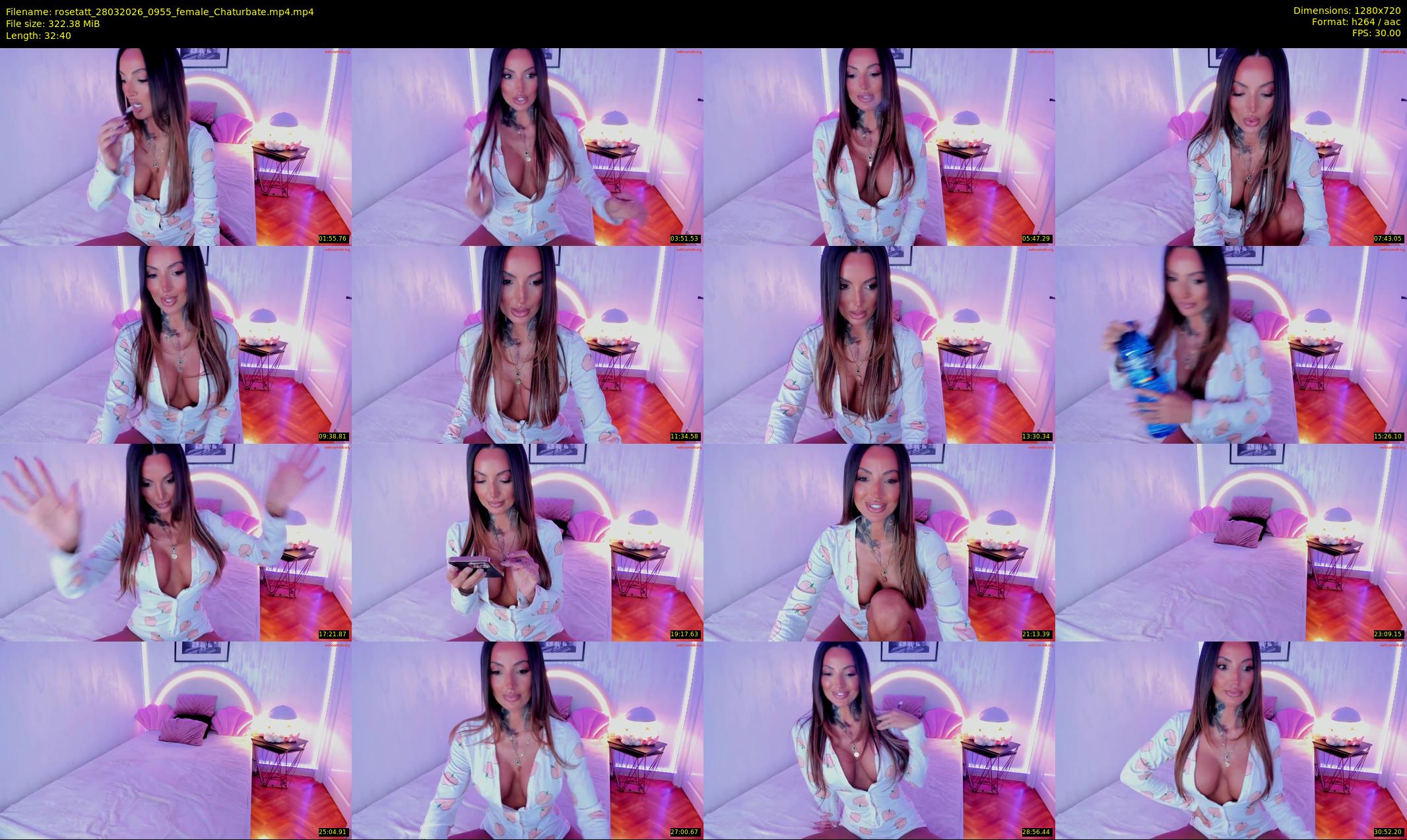 rosetatt — 33 minute Chaturbate female cam show recording, 720p, Mar 28, 2026