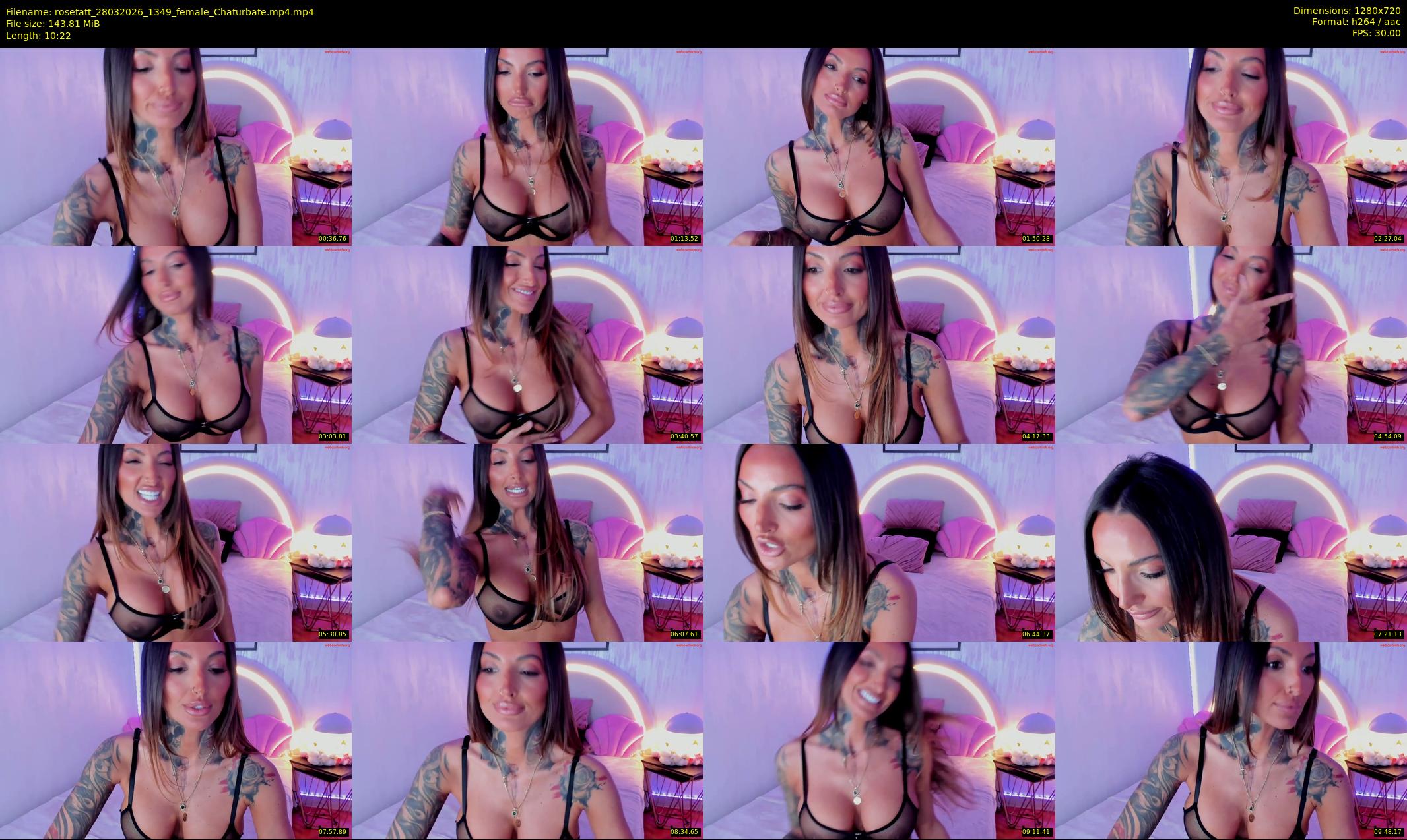 rosetatt — 11 minute Chaturbate female cam show recording, 720p, Mar 28, 2026
