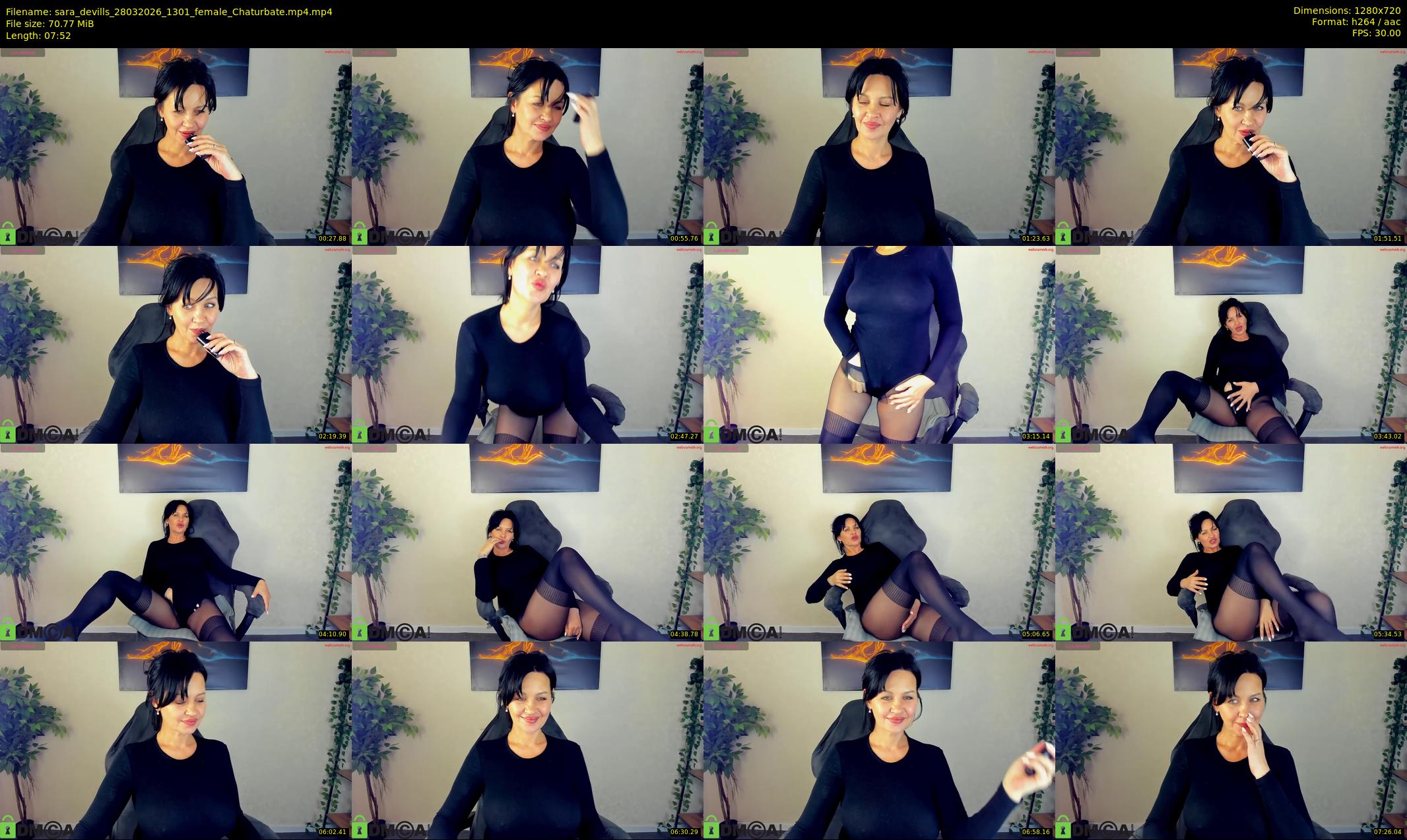 sara_devills — 8 minute Chaturbate female cam show recording, 720p, Mar 28, 2026