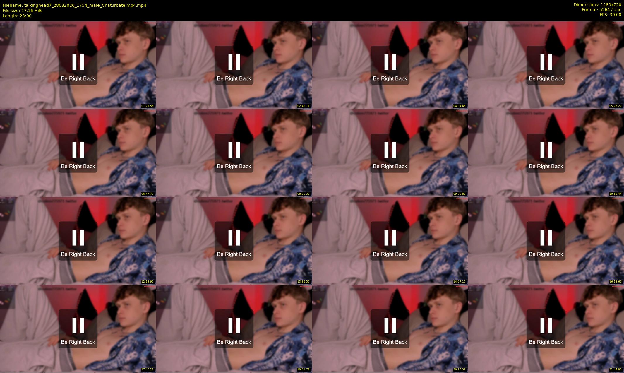 talkinghead7 — 23 minute Chaturbate male cam show recording, 720p, Mar 28, 2026