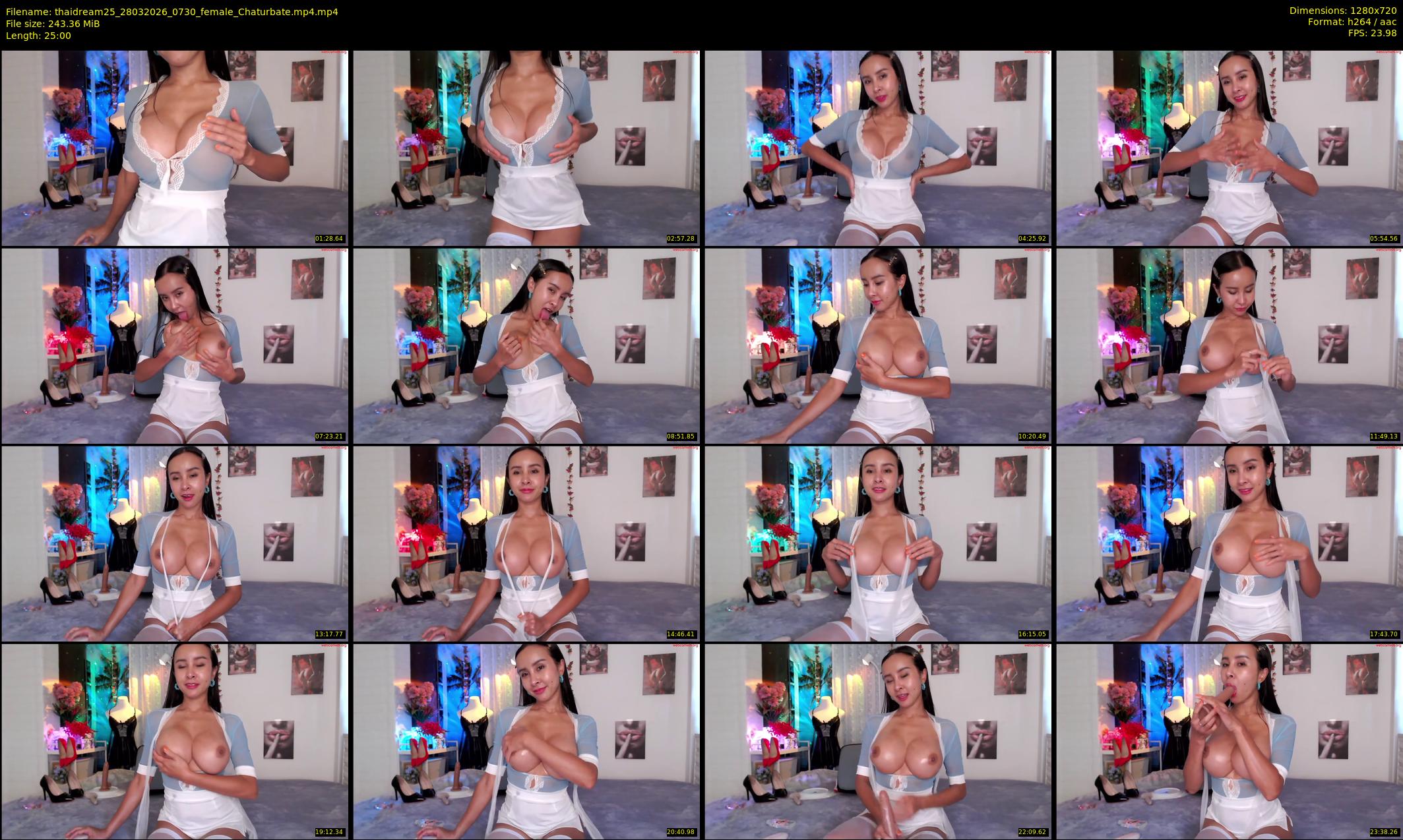 thaidream25 — 25 minute Chaturbate female cam show recording, 720p, Mar 28, 2026