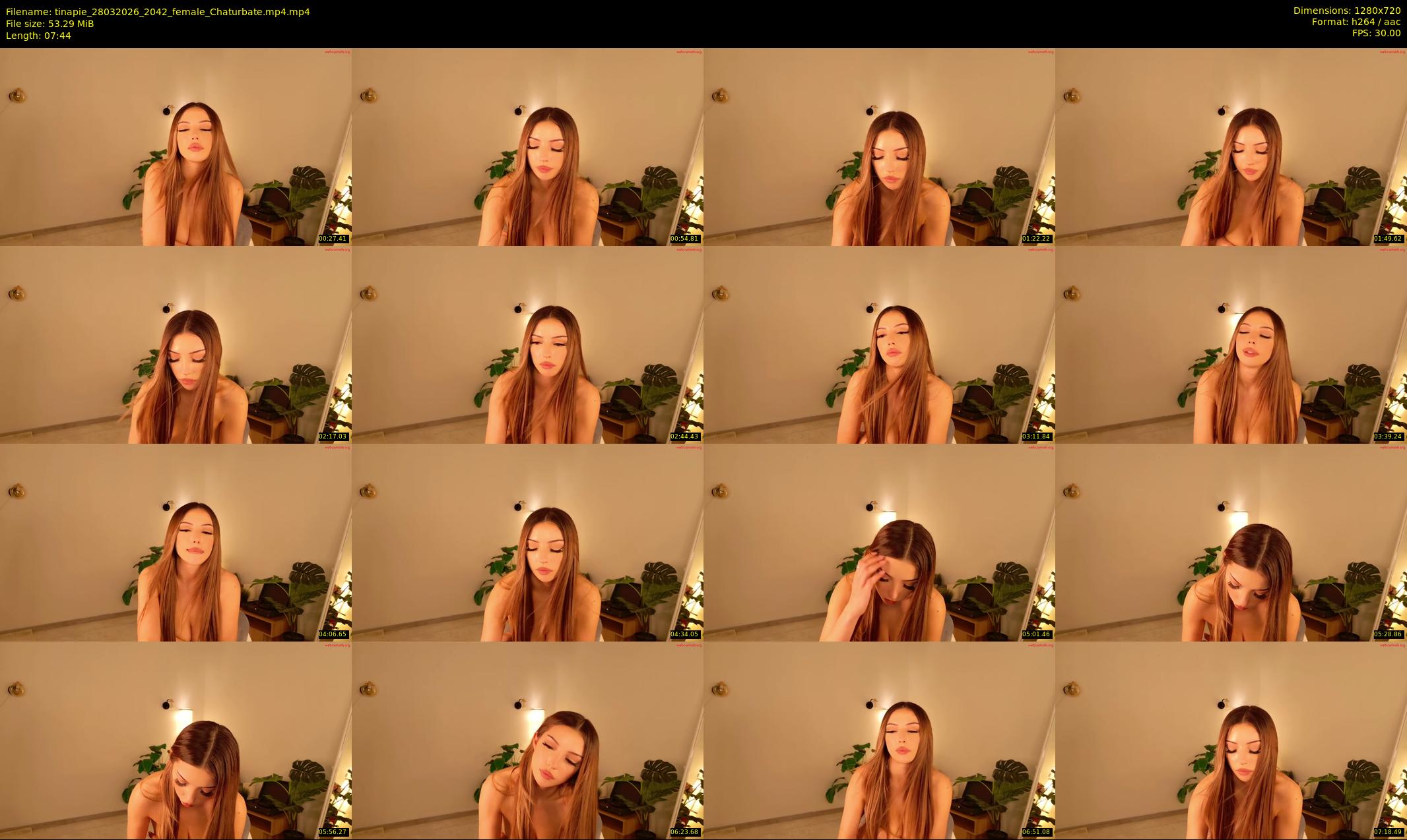 tinapie — 8 minute Chaturbate female cam show recording, 720p, Mar 28, 2026