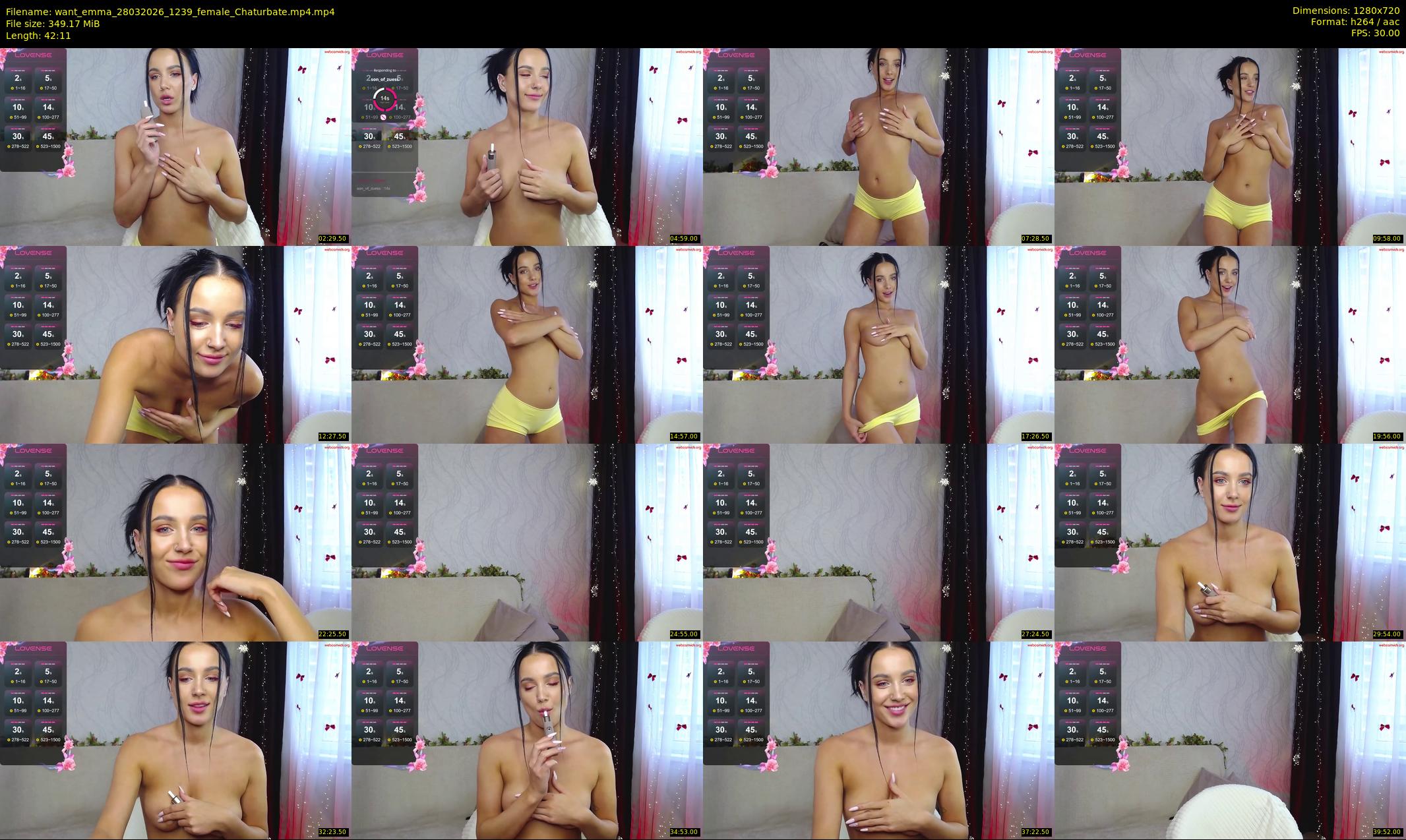 want_emma — 43 minute Chaturbate female cam show recording, 720p, Mar 28, 2026